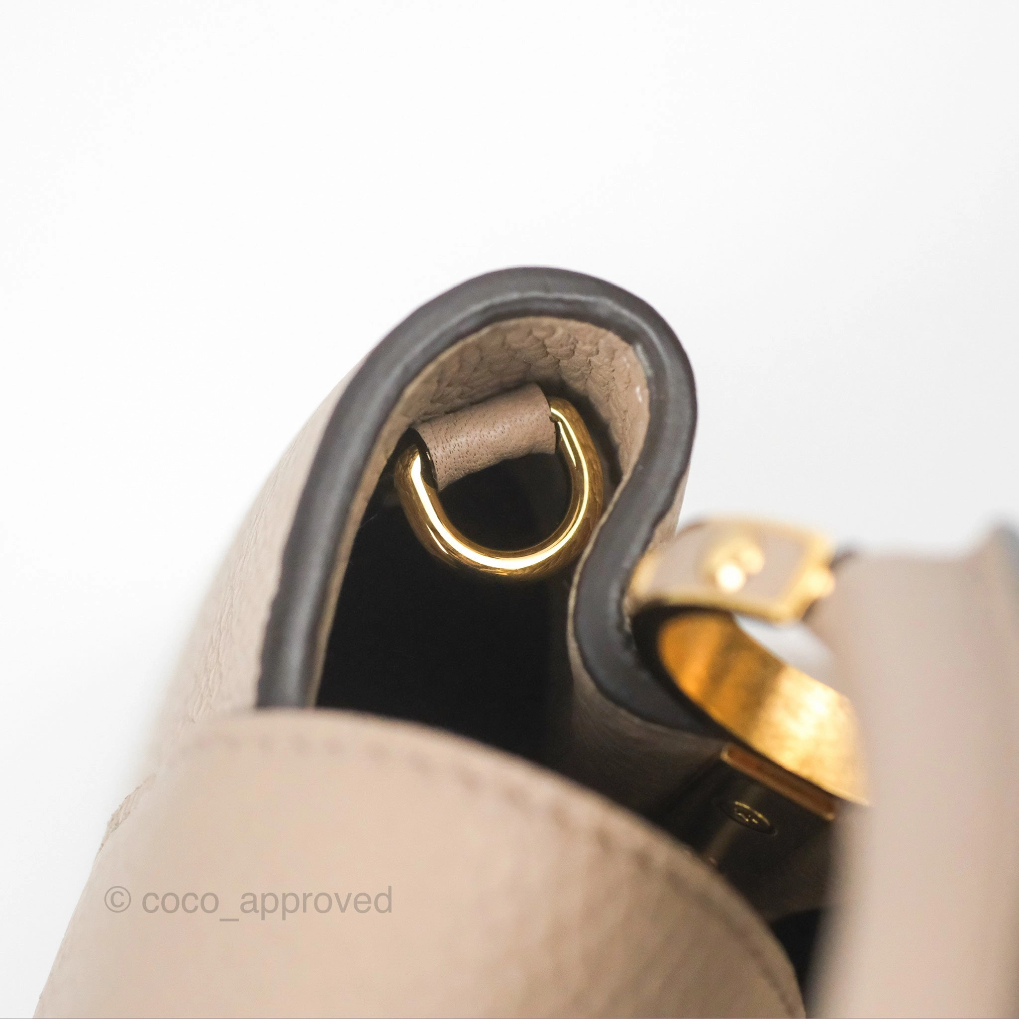 Louis Vuitton Taurillon Capucines BB Galet