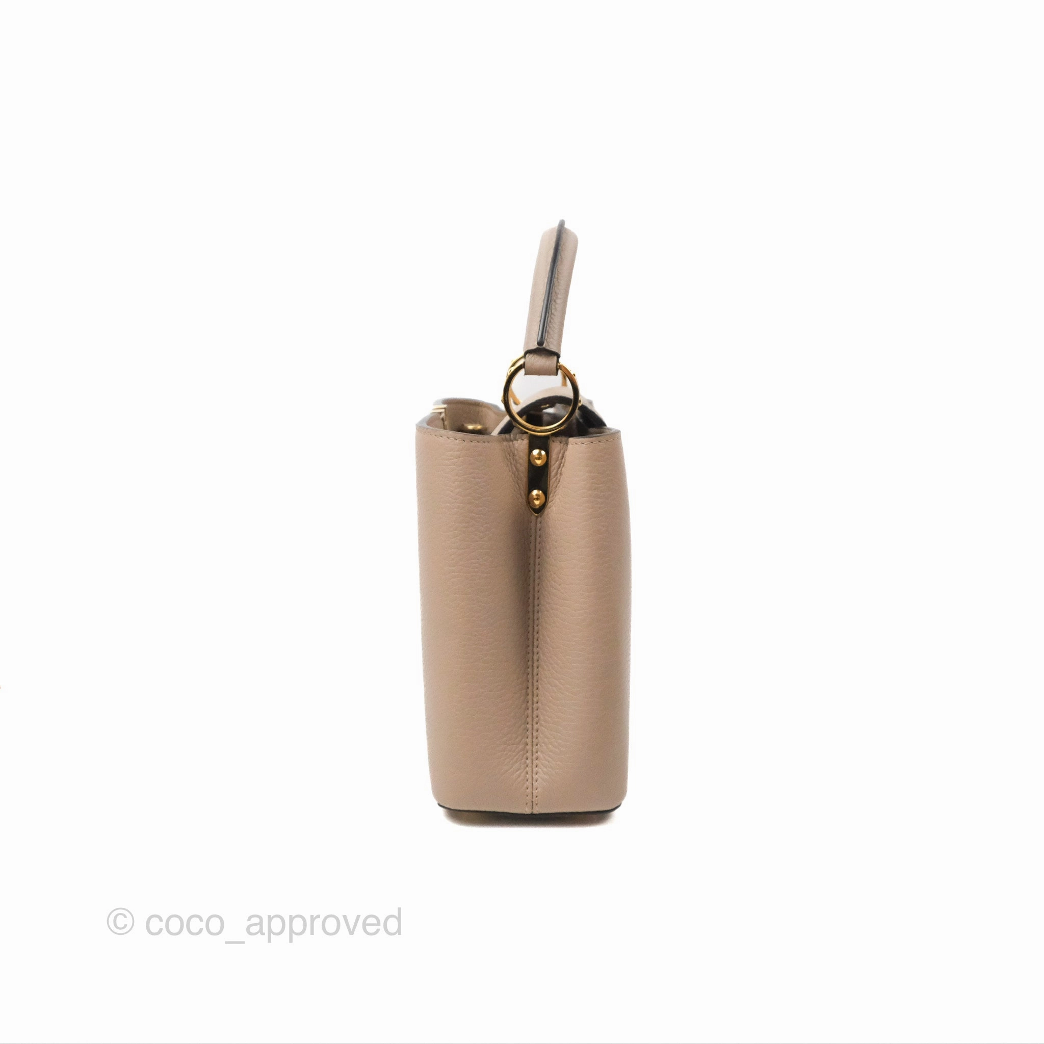 Louis Vuitton Taurillon Capucines BB Galet