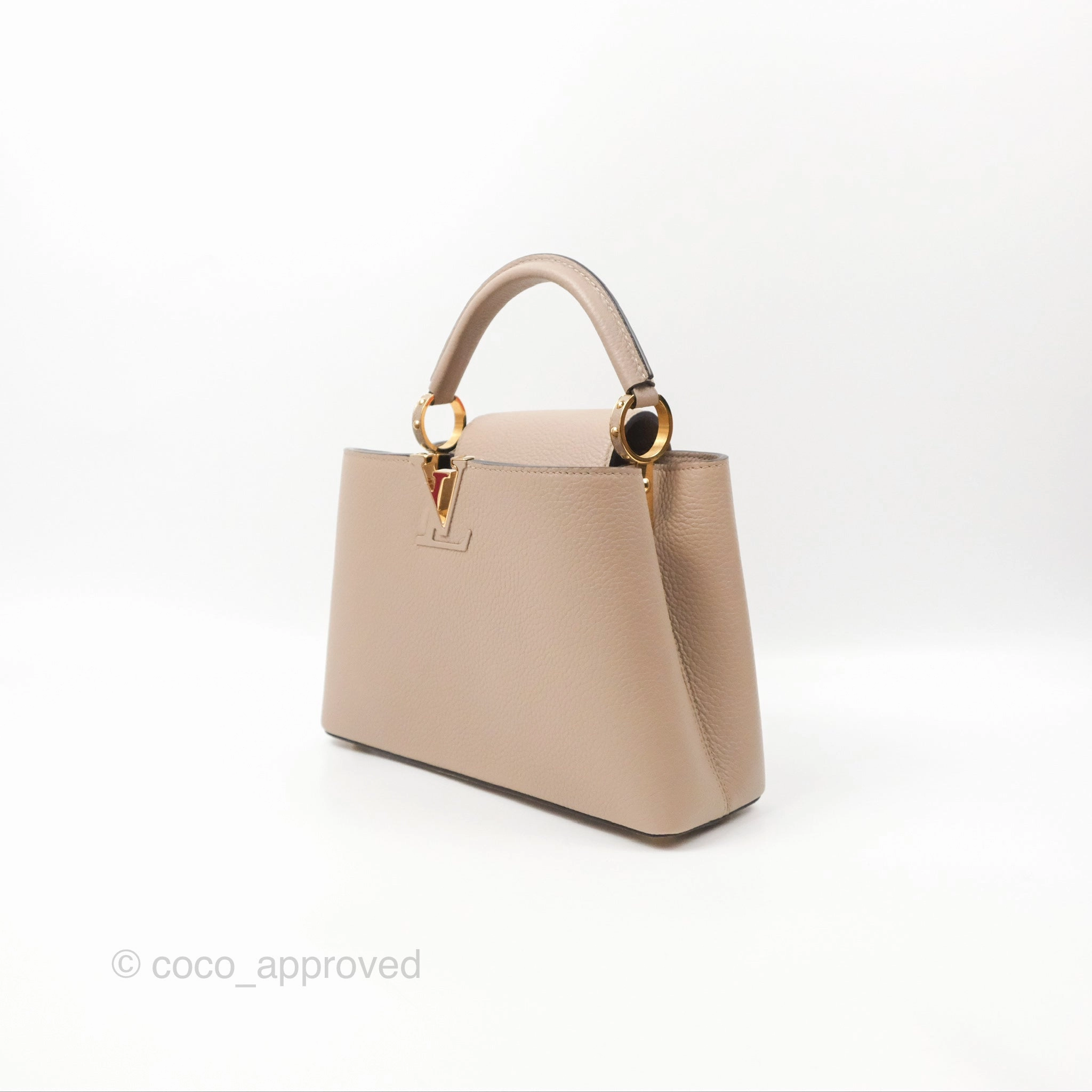 Louis Vuitton Taurillon Capucines BB Galet
