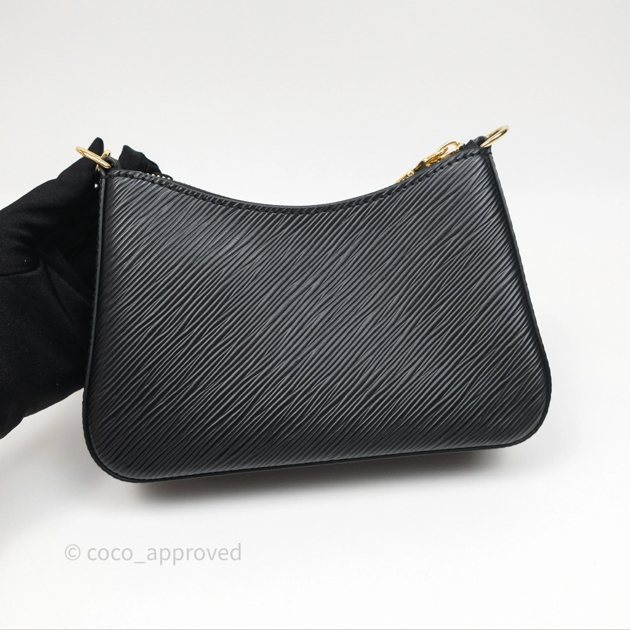 Louis Vuitton TM Epi Marellini Bag Monogram Black Gold Hardware