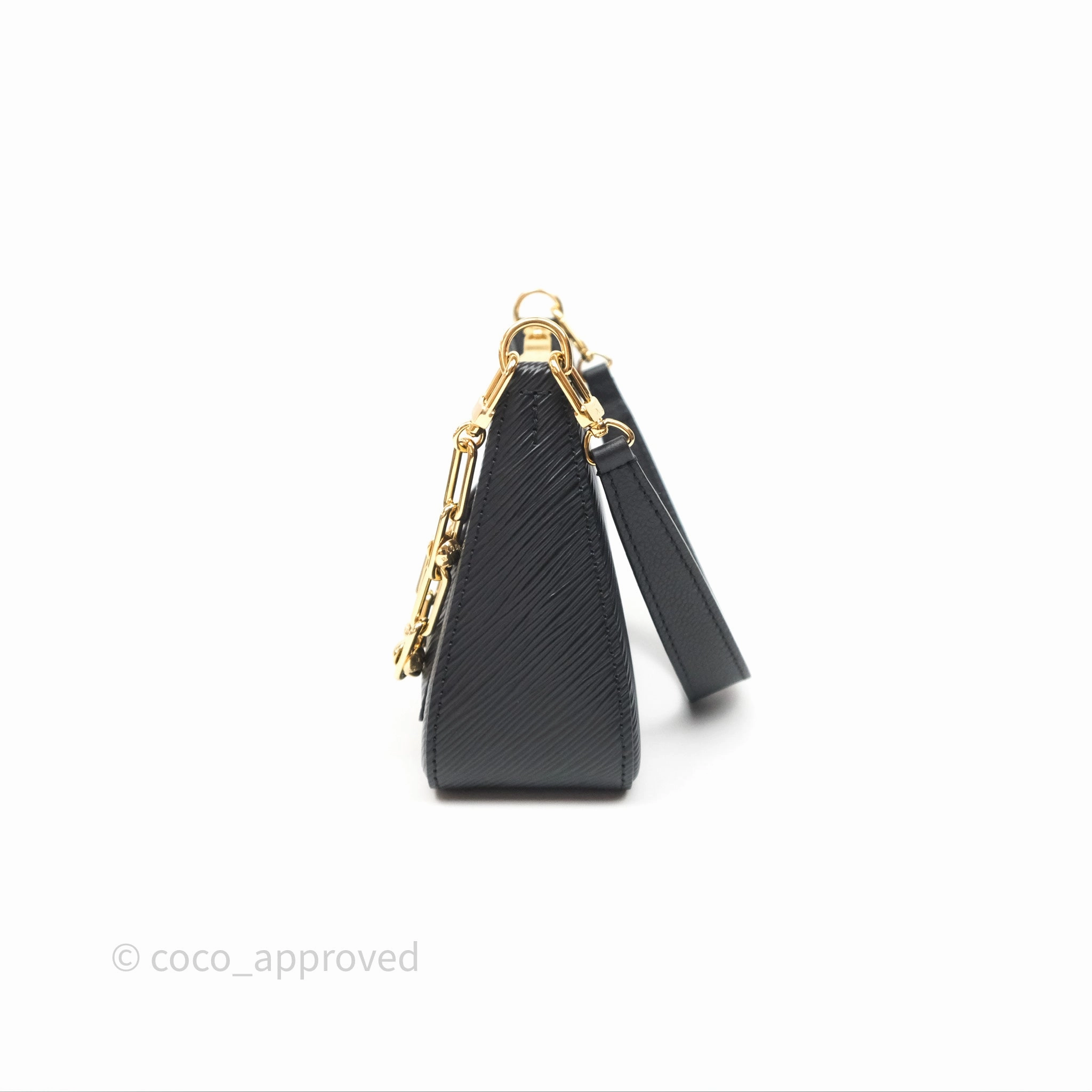 Louis Vuitton TM Epi Marellini Bag Monogram Black Gold Hardware