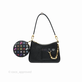 Louis Vuitton TM Epi Marellini Bag Monogram Black Gold Hardware