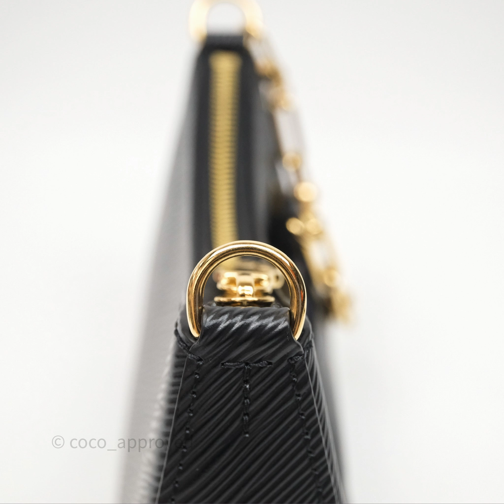 Louis Vuitton TM Epi Marellini Bag Monogram Black Gold Hardware