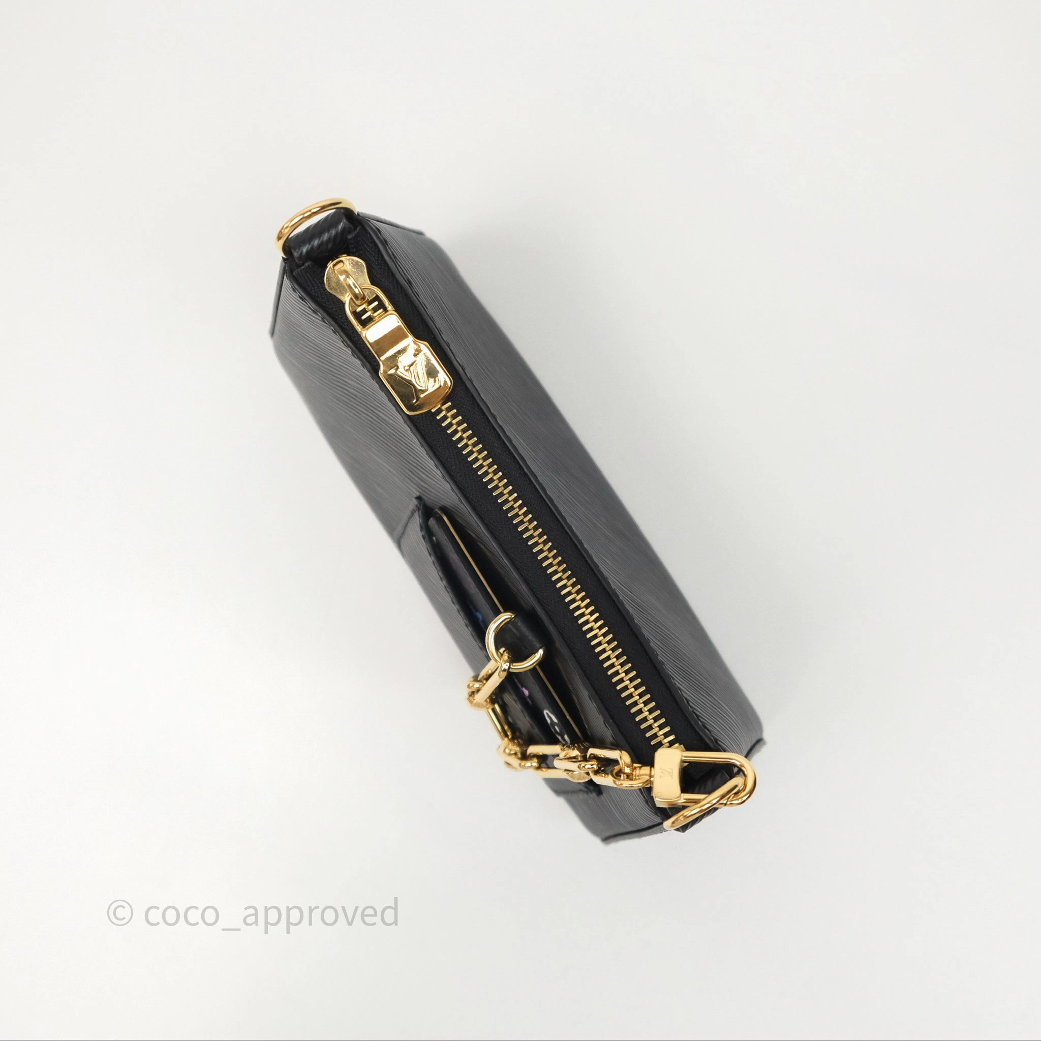 Louis Vuitton TM Epi Marellini Bag Monogram Black Gold Hardware