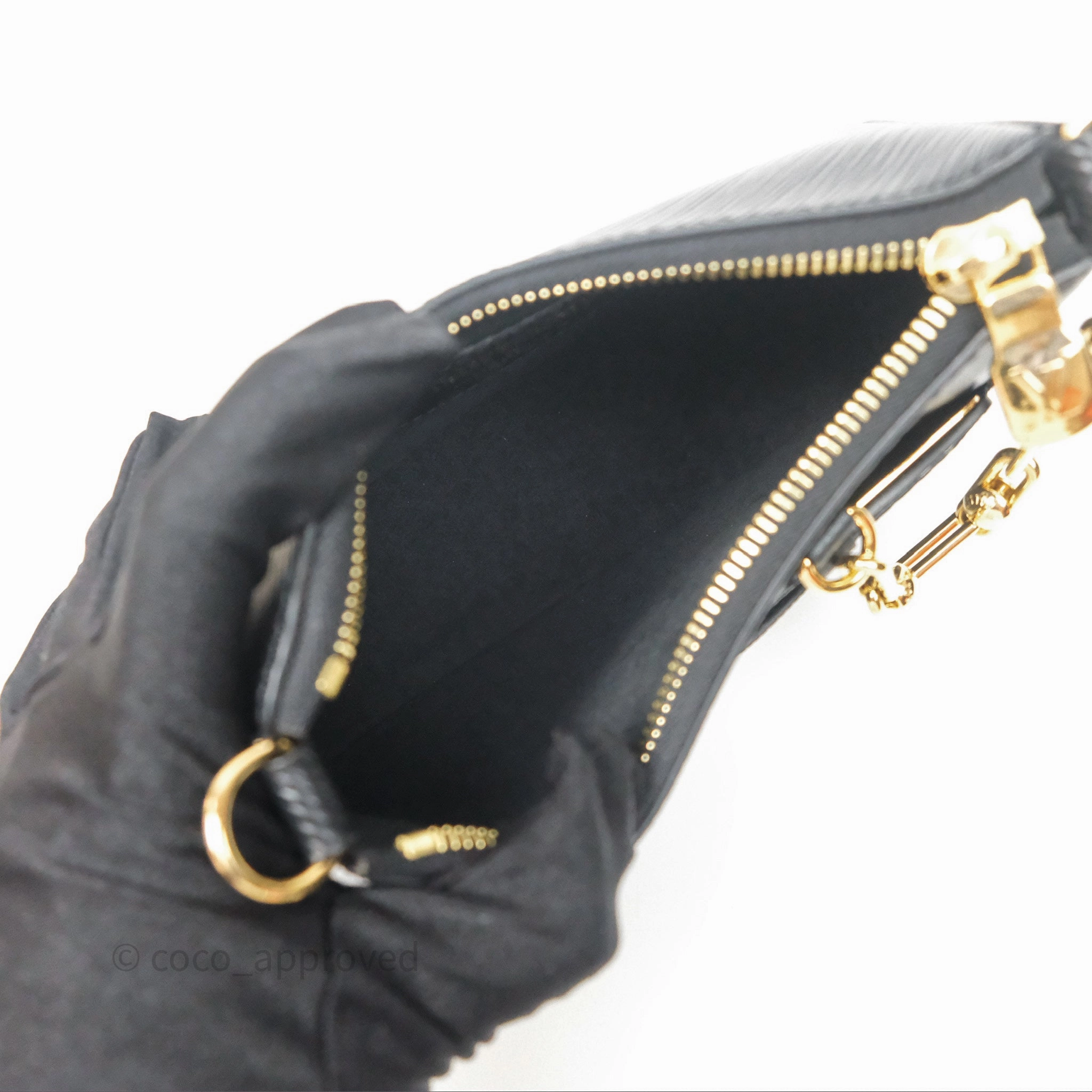 Louis Vuitton TM Epi Marellini Bag Monogram Black Gold Hardware