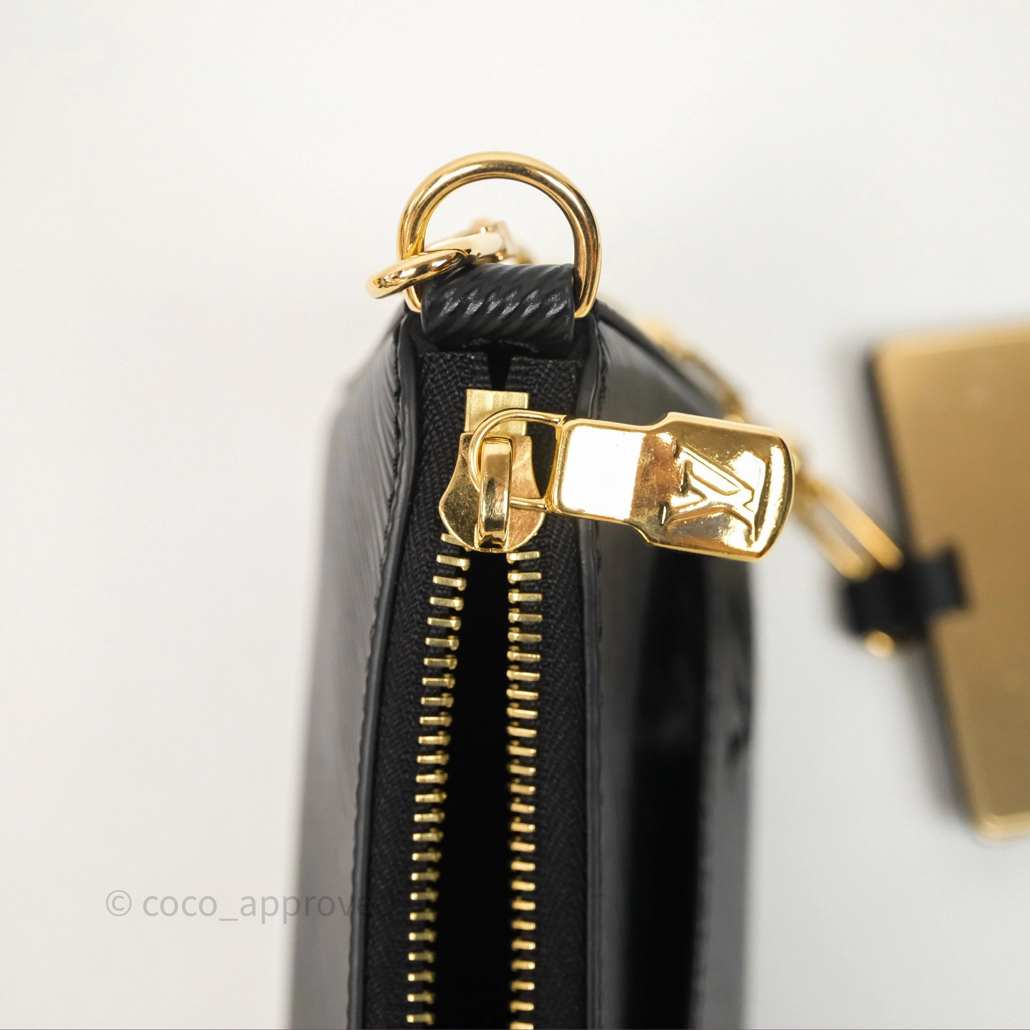 Louis Vuitton TM Epi Marellini Bag Monogram Black Gold Hardware
