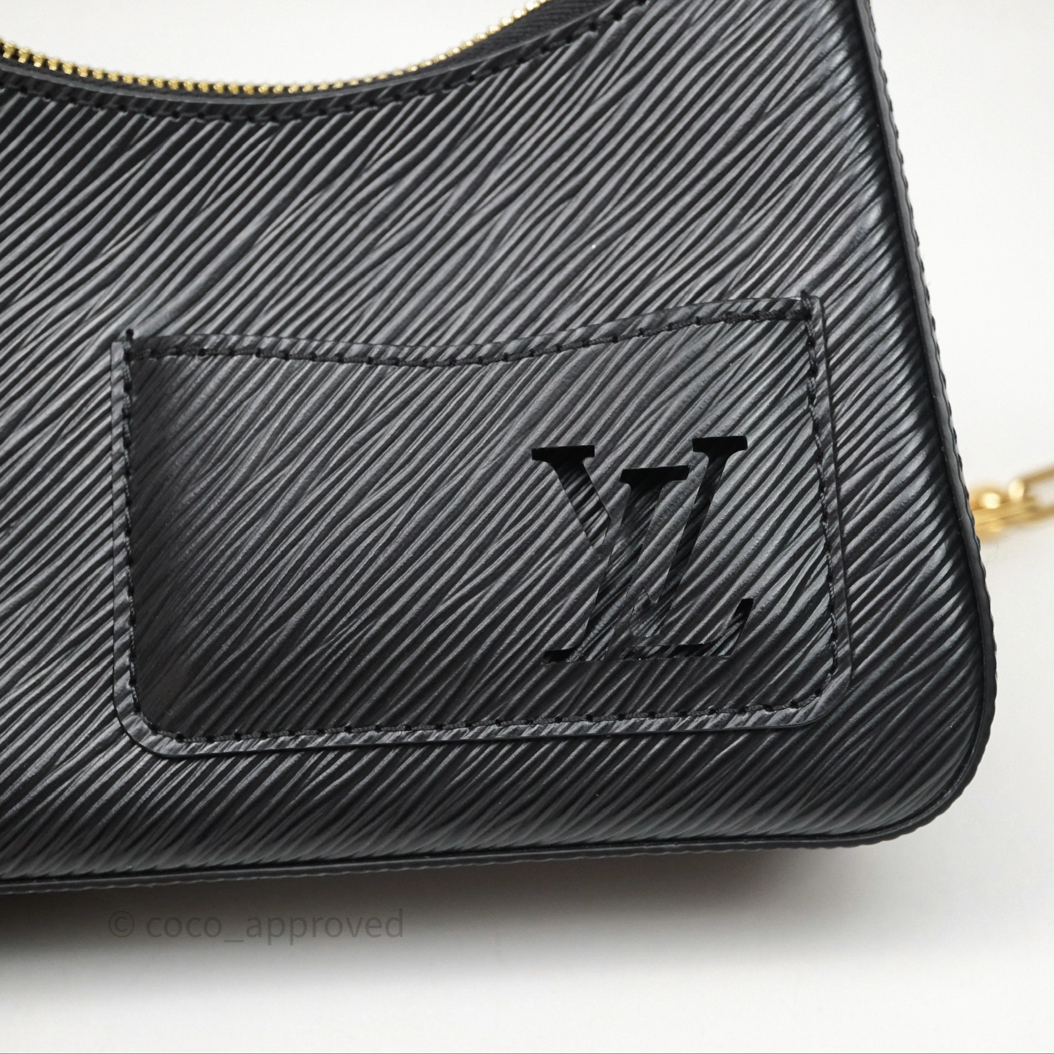 Louis Vuitton TM Epi Marellini Bag Monogram Black Gold Hardware