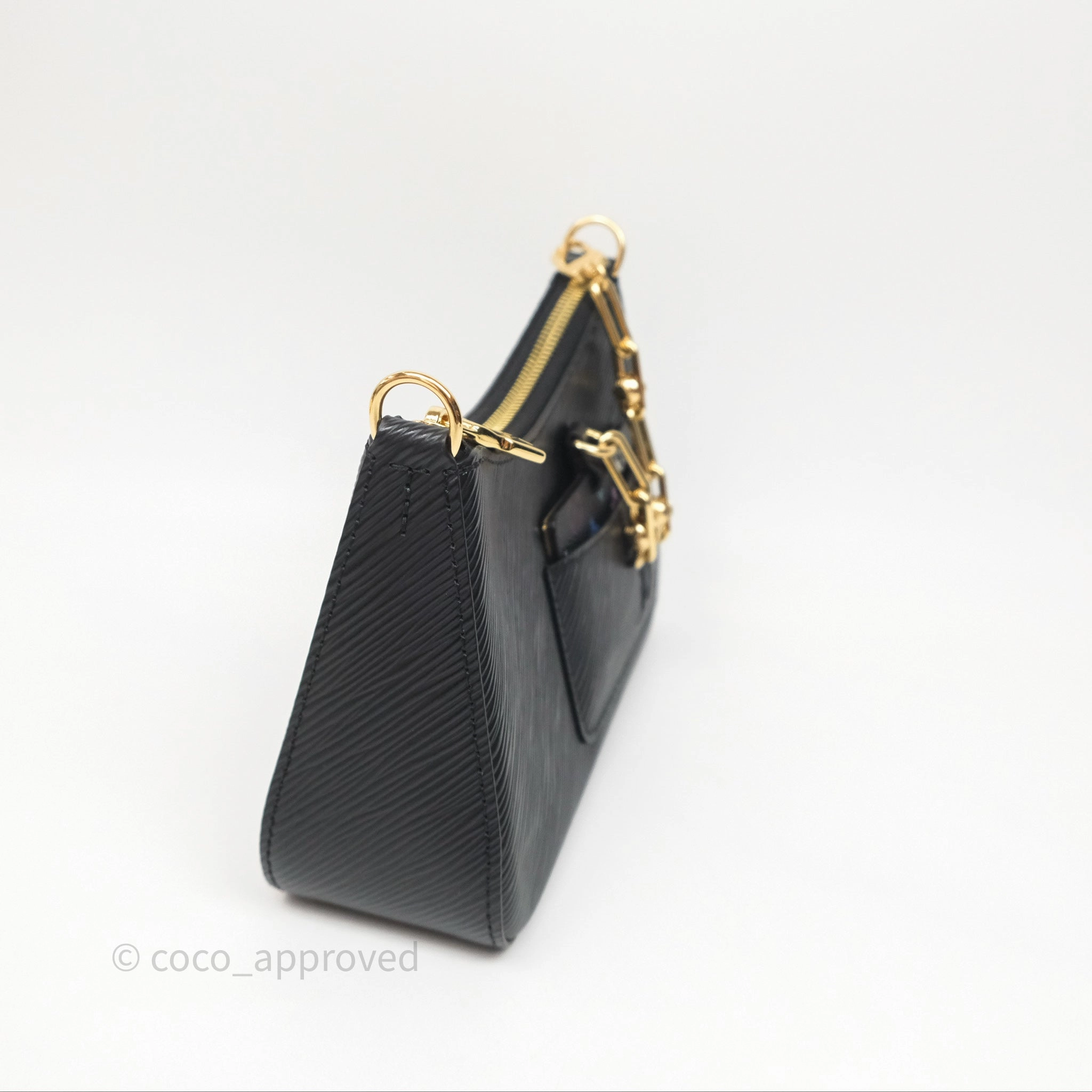Louis Vuitton TM Epi Marellini Bag Monogram Black Gold Hardware