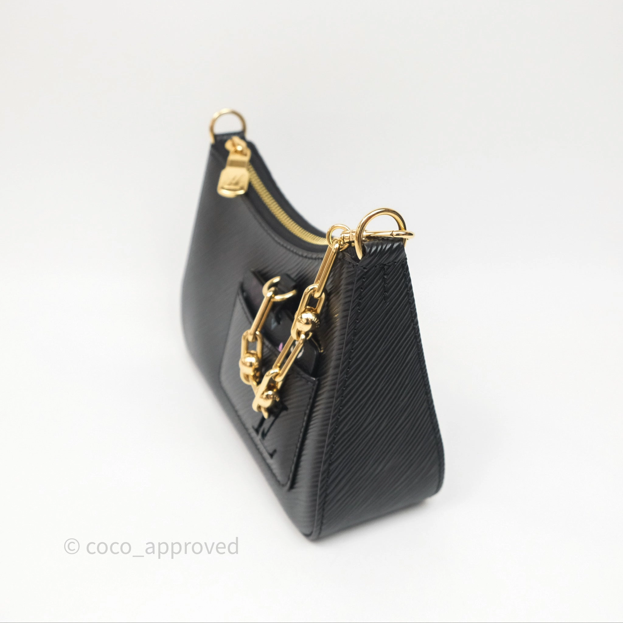 Louis Vuitton TM Epi Marellini Bag Monogram Black Gold Hardware