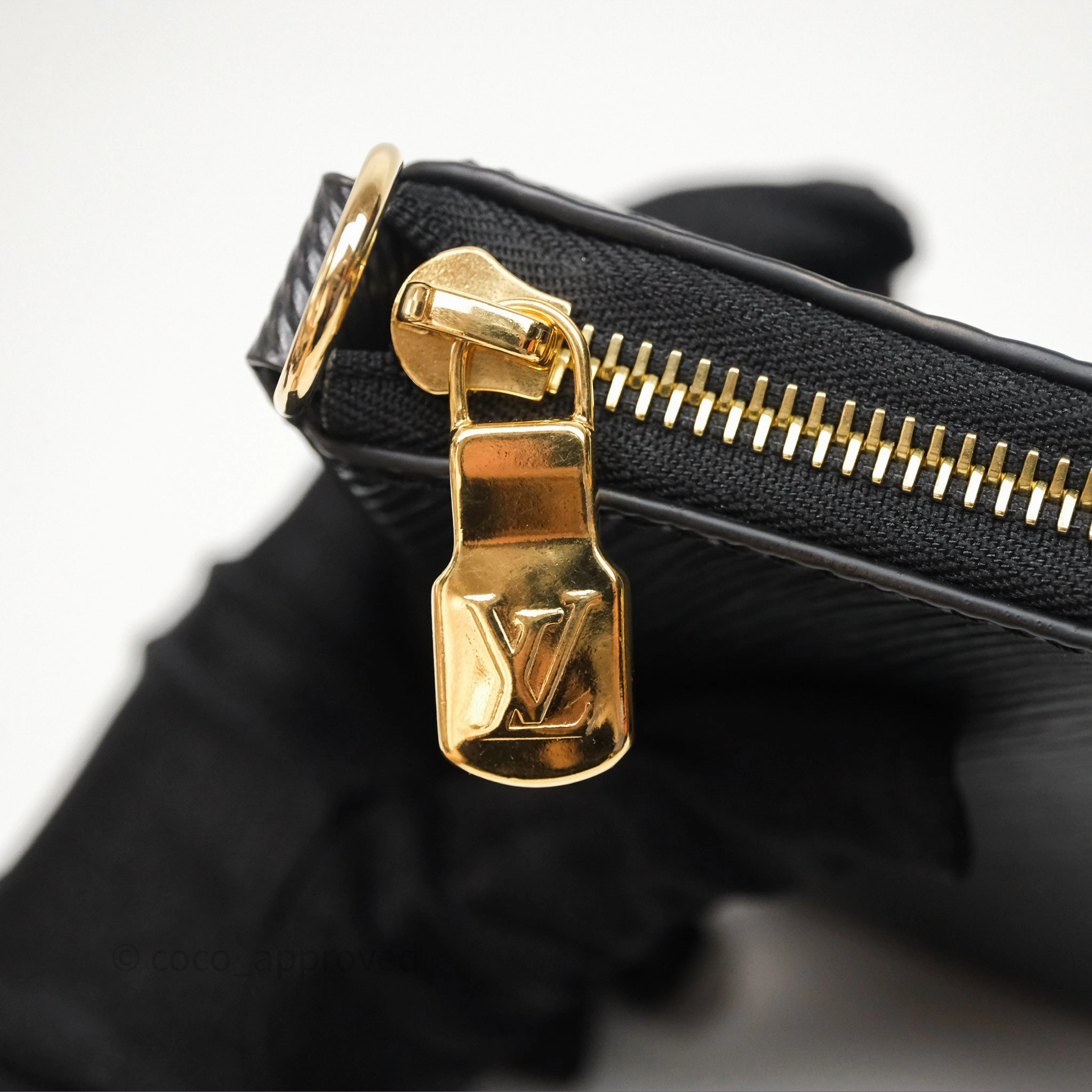 Louis Vuitton TM Epi Marellini Bag Monogram Black Gold Hardware