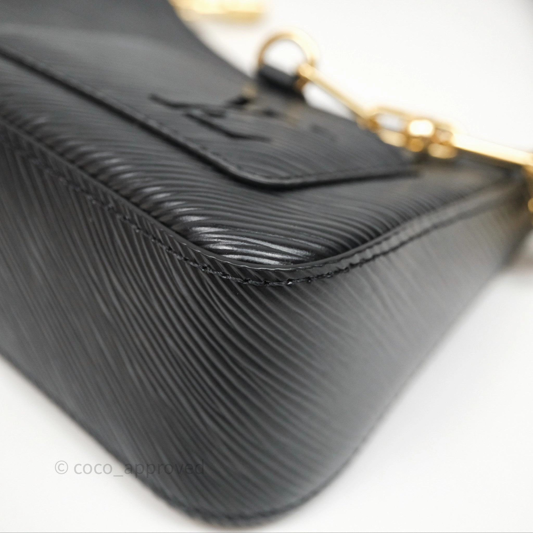 Louis Vuitton TM Epi Marellini Bag Monogram Black Gold Hardware
