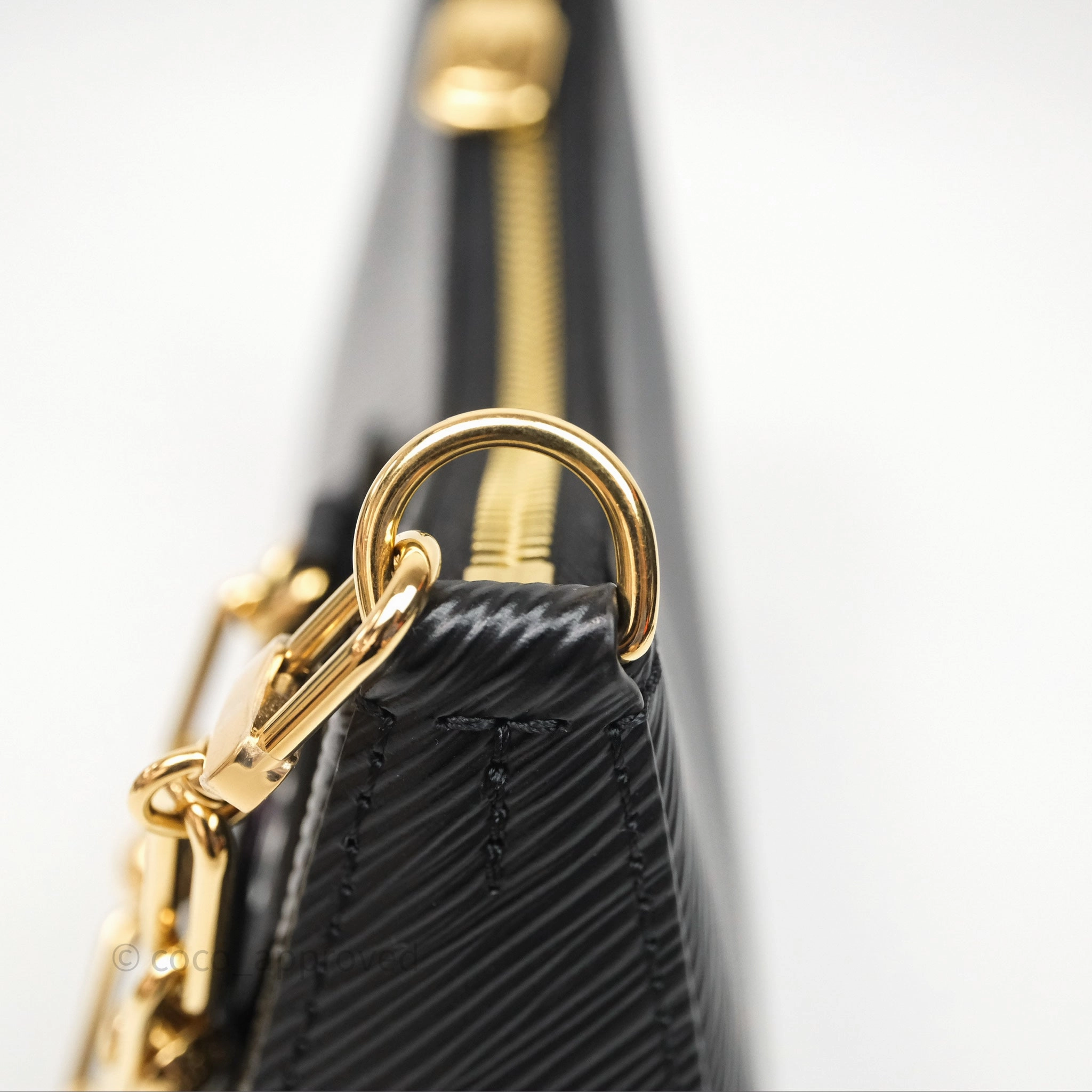 Louis Vuitton TM Epi Marellini Bag Monogram Black Gold Hardware
