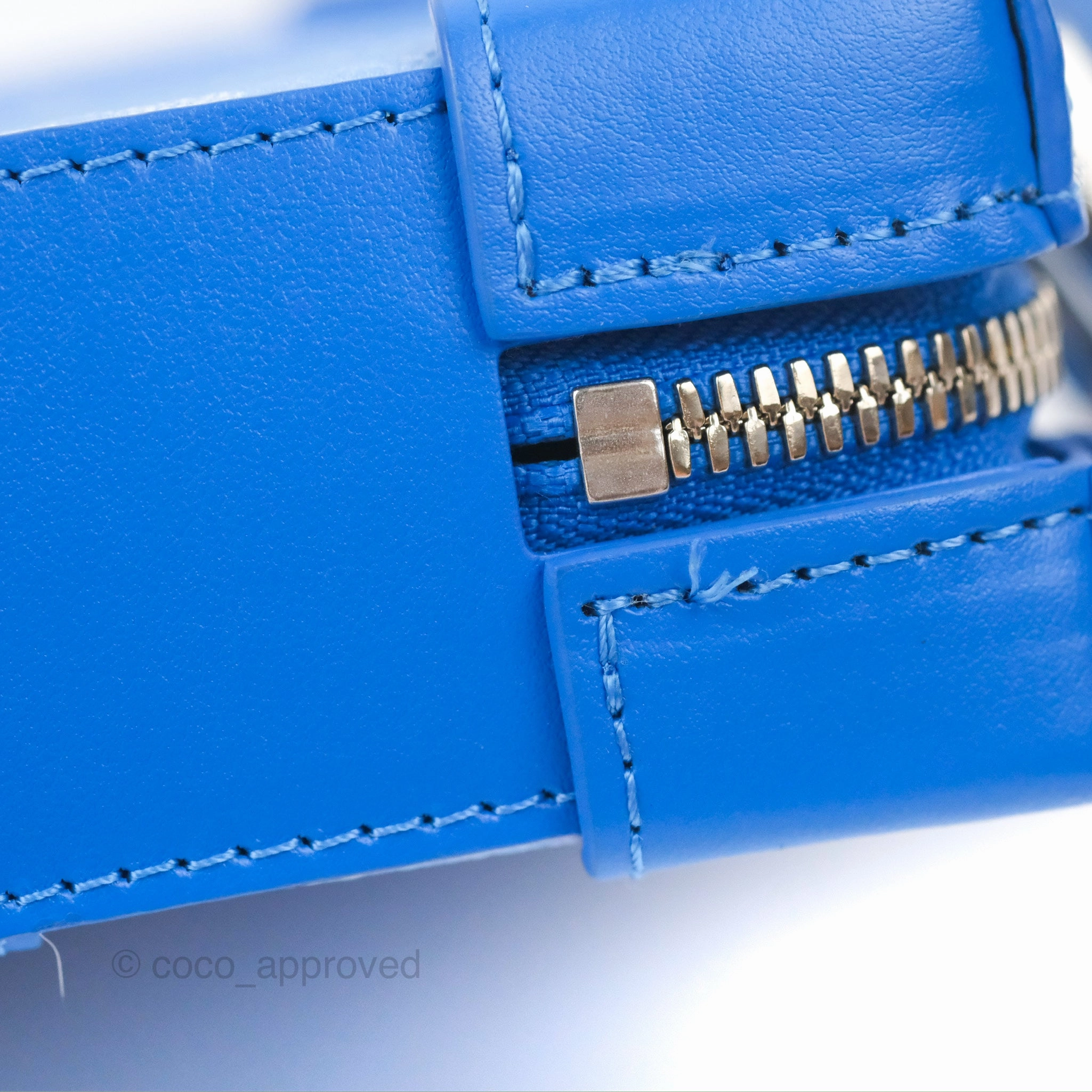 Louis Vuitton Virgil Abloh Blue Monogram Clouds Coated Canvas Soft Trunk Wallet Silver Hardware