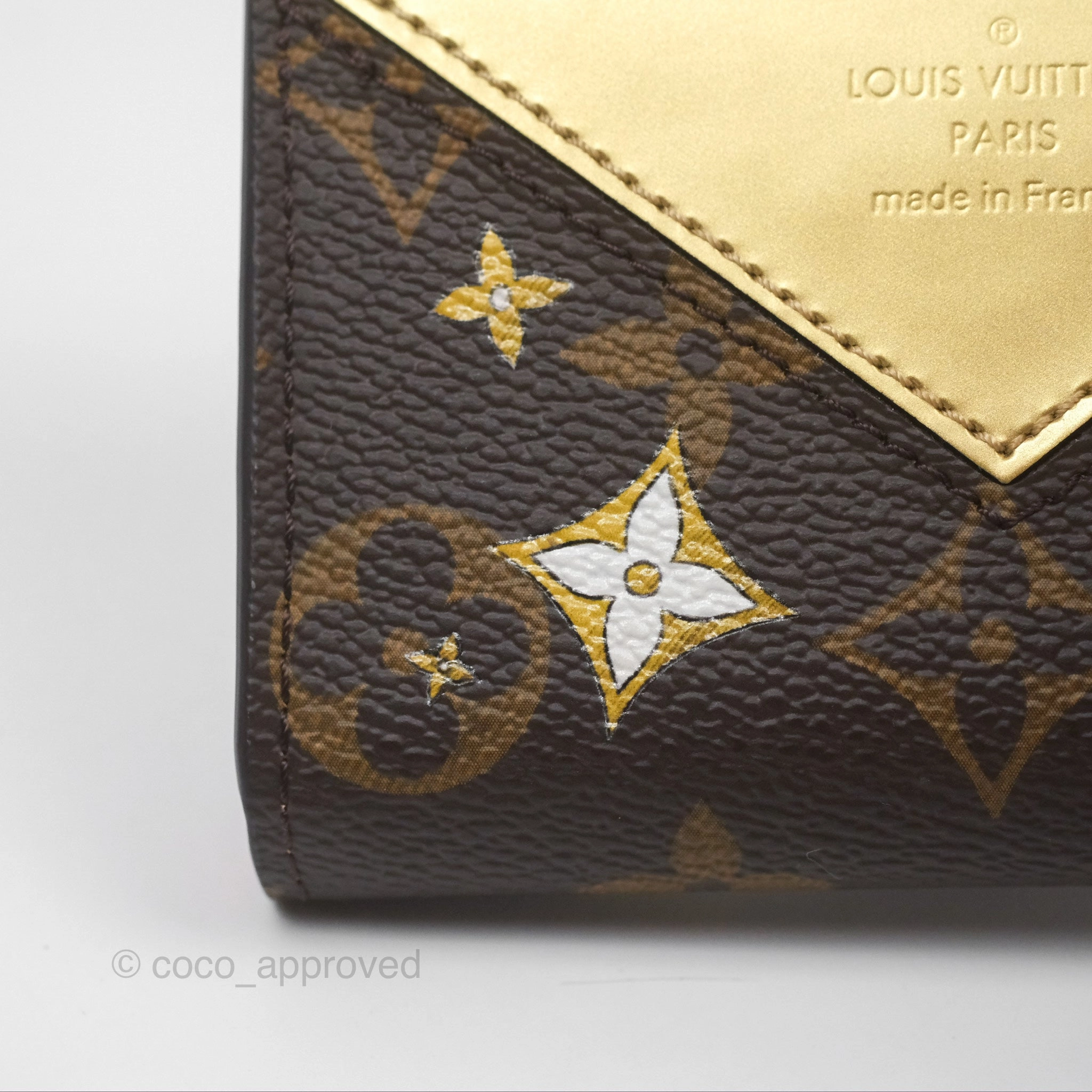 Louis Vuitton Vivienne Moon Poker Card with Gold Monogram Card Holder