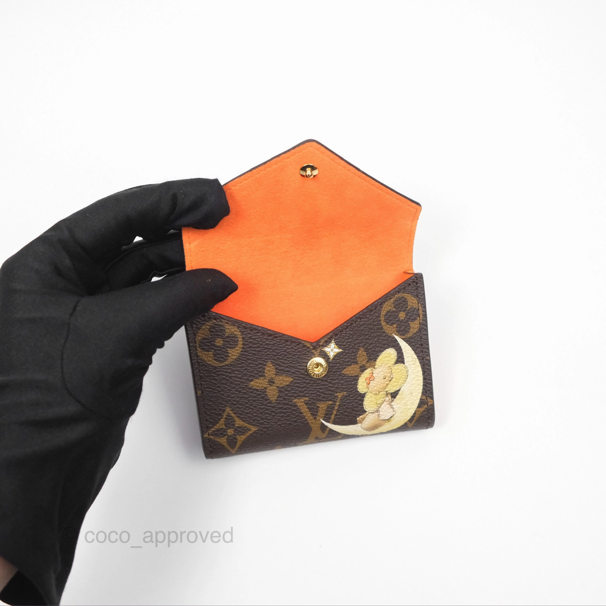 Louis Vuitton Vivienne Moon Poker Card with Gold Monogram Card Holder