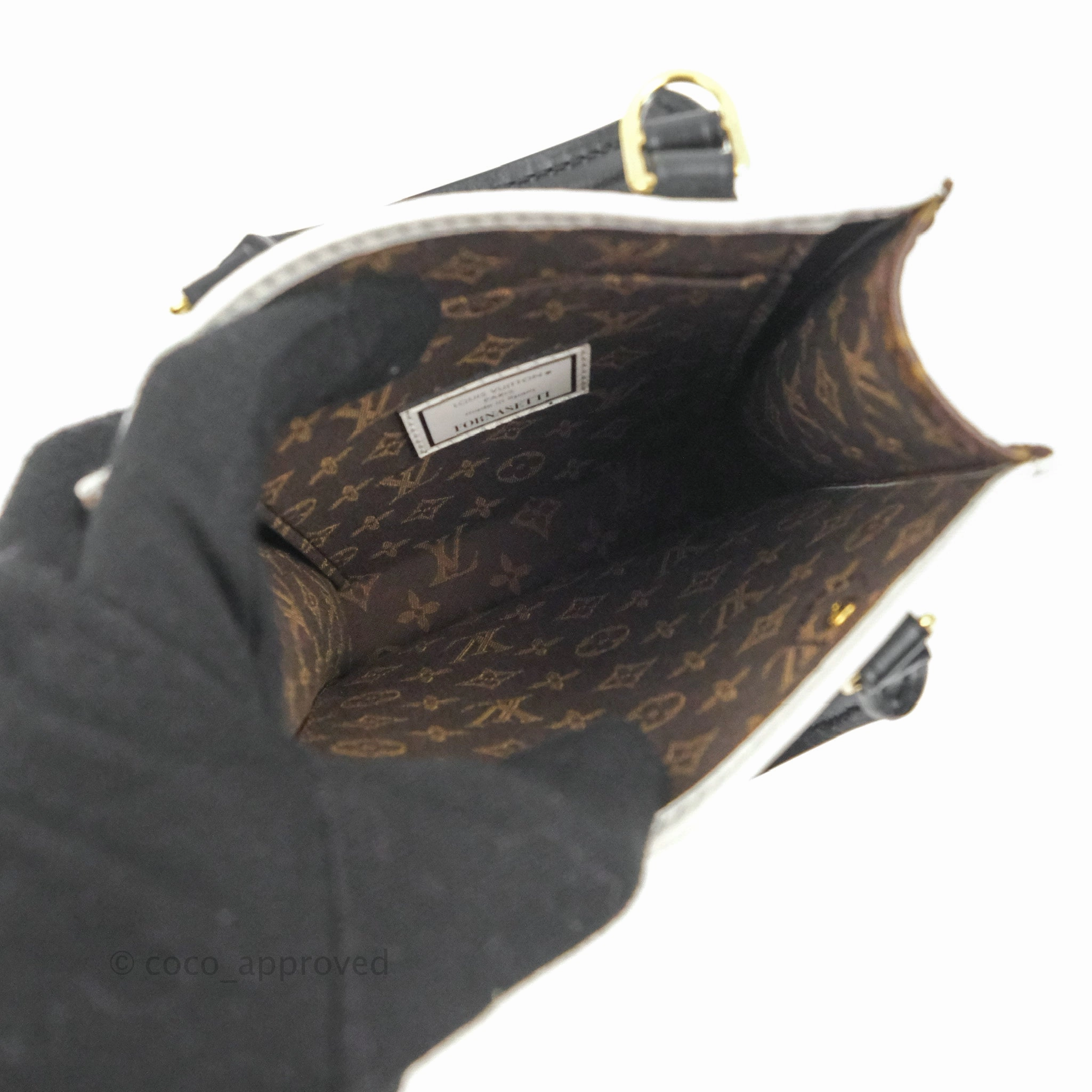 Louis Vuitton X Fornasetti Calfskin Architettura Petit Sac Plat Black White Gold Hardware