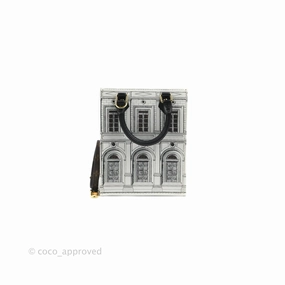 Louis Vuitton X Fornasetti Calfskin Architettura Petit Sac Plat Black White Gold Hardware