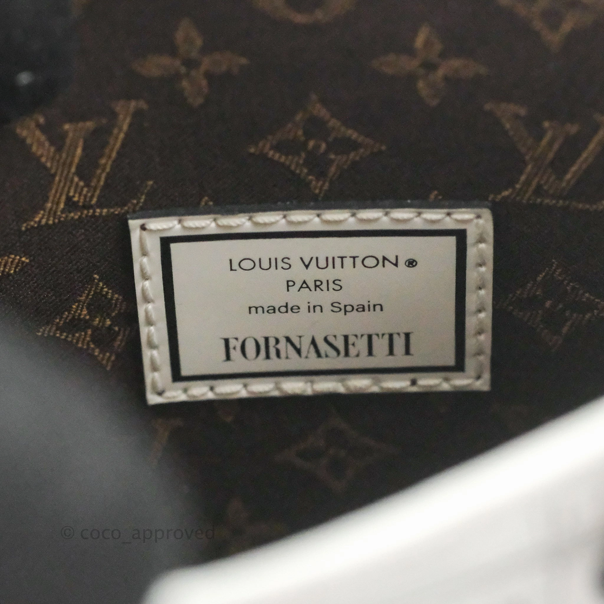 Louis Vuitton X Fornasetti Calfskin Architettura Petit Sac Plat Black White Gold Hardware