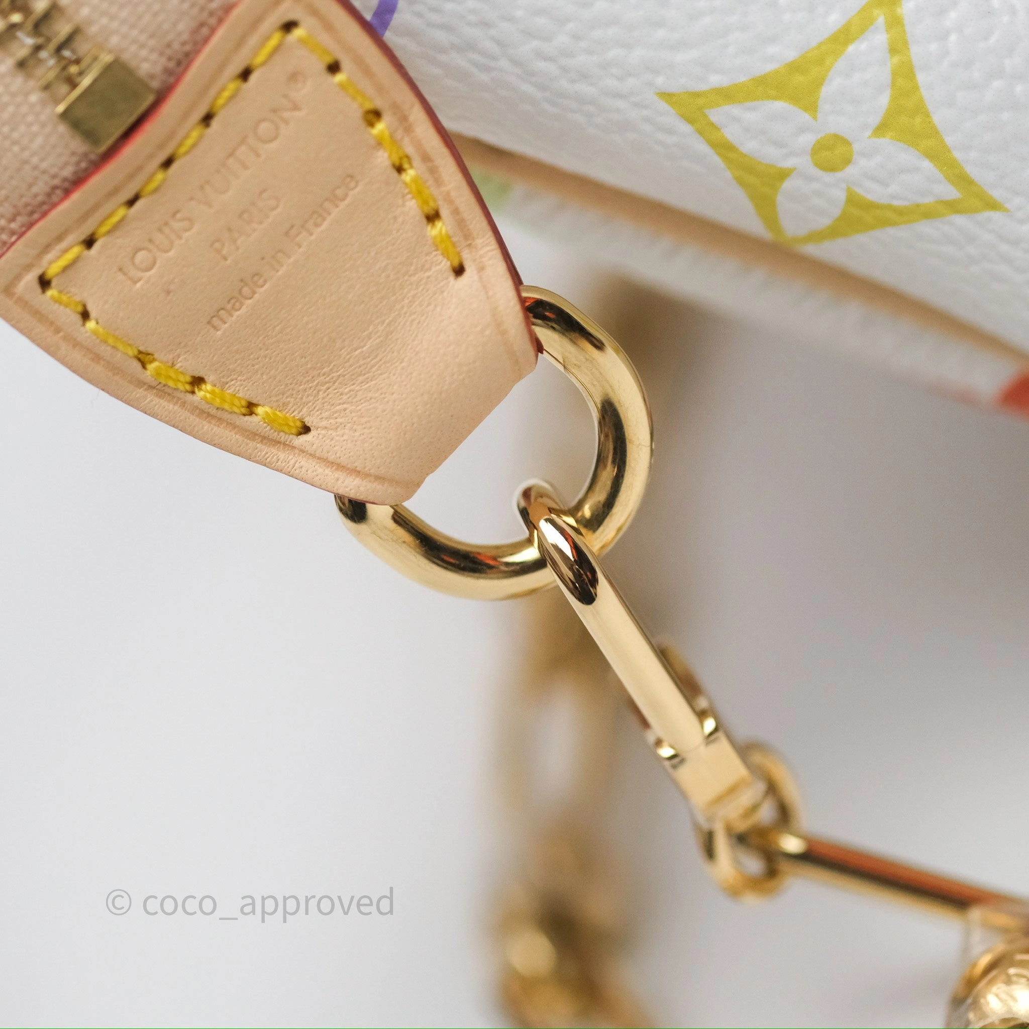 Louis Vuitton x Takashi Murakami Pochette Accessoires Multicolore Blanc Monogram Canvas