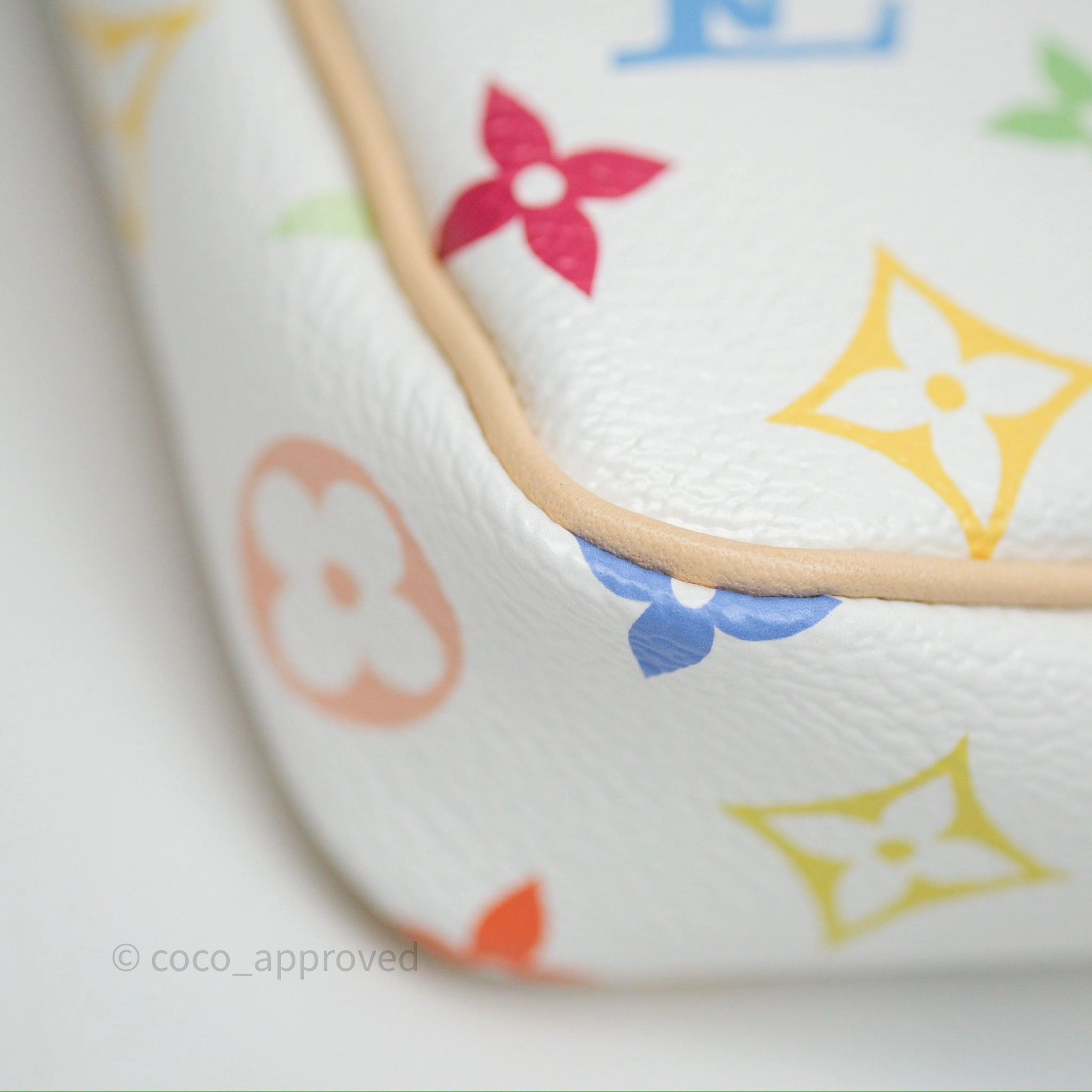 Louis Vuitton x Takashi Murakami Pochette Accessoires Multicolore Blanc Monogram Canvas