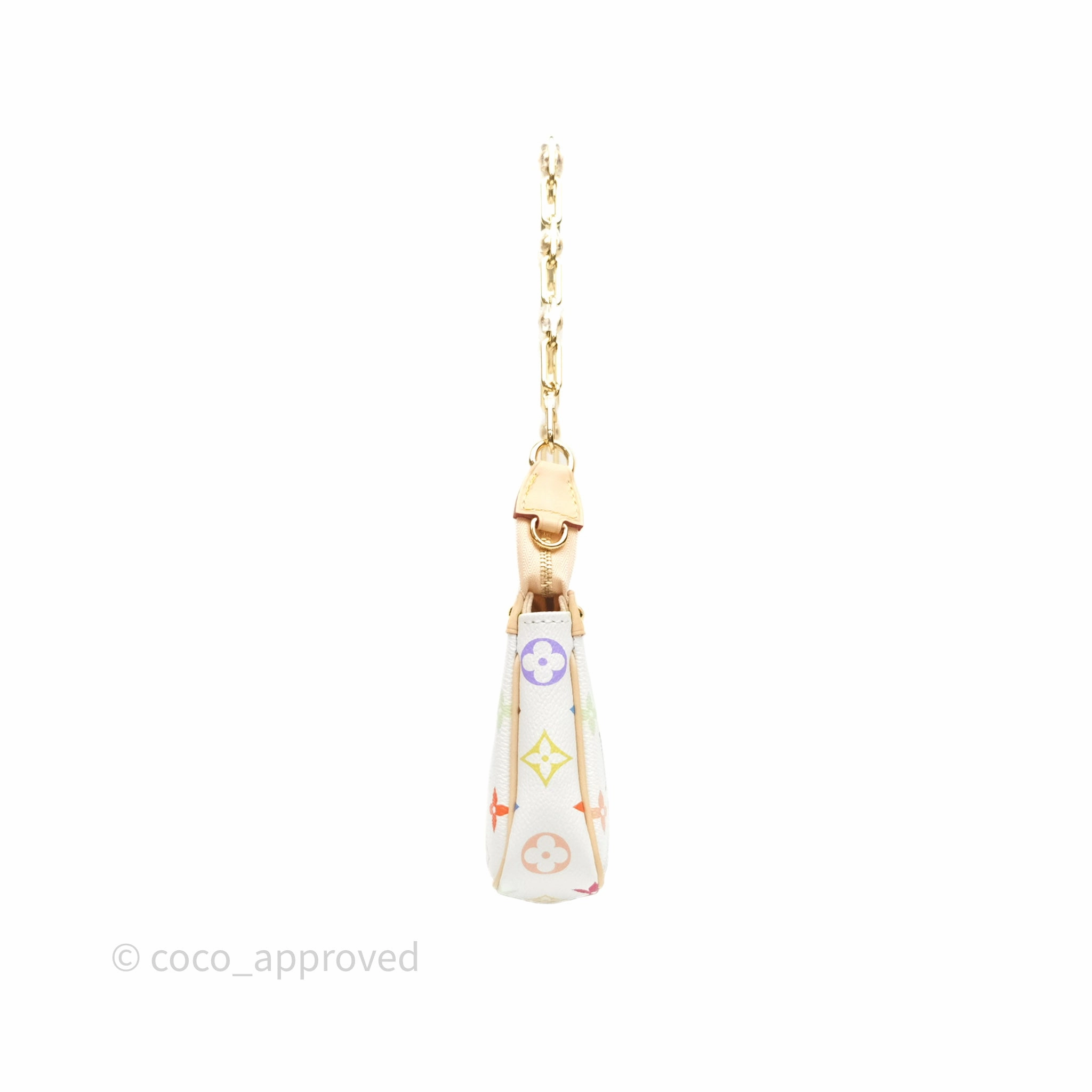 Louis Vuitton x Takashi Murakami Pochette Accessoires Multicolore Blanc Monogram Canvas