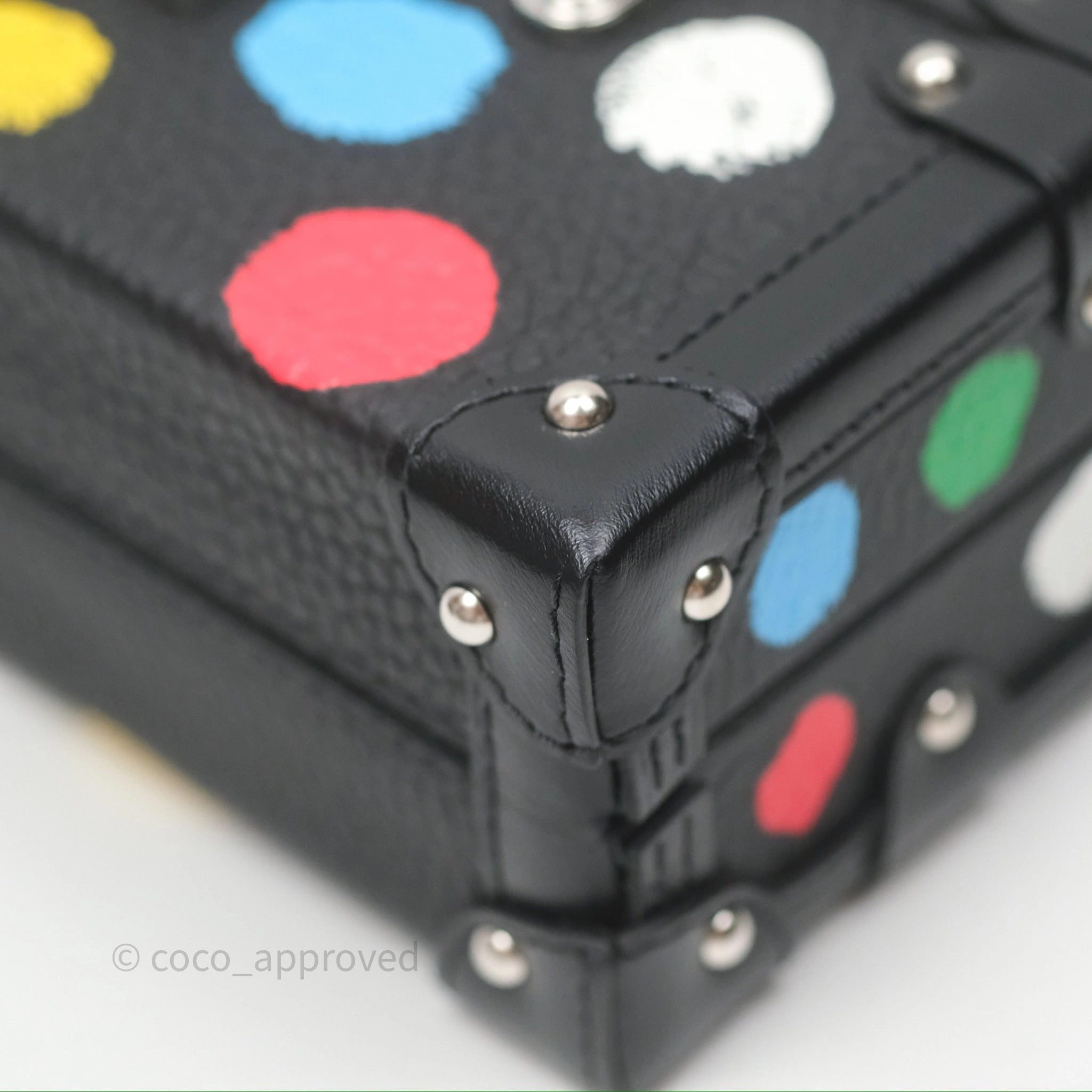 Louis Vuitton x Yayoi Kusama Petite Malle In Black Silver Hardware