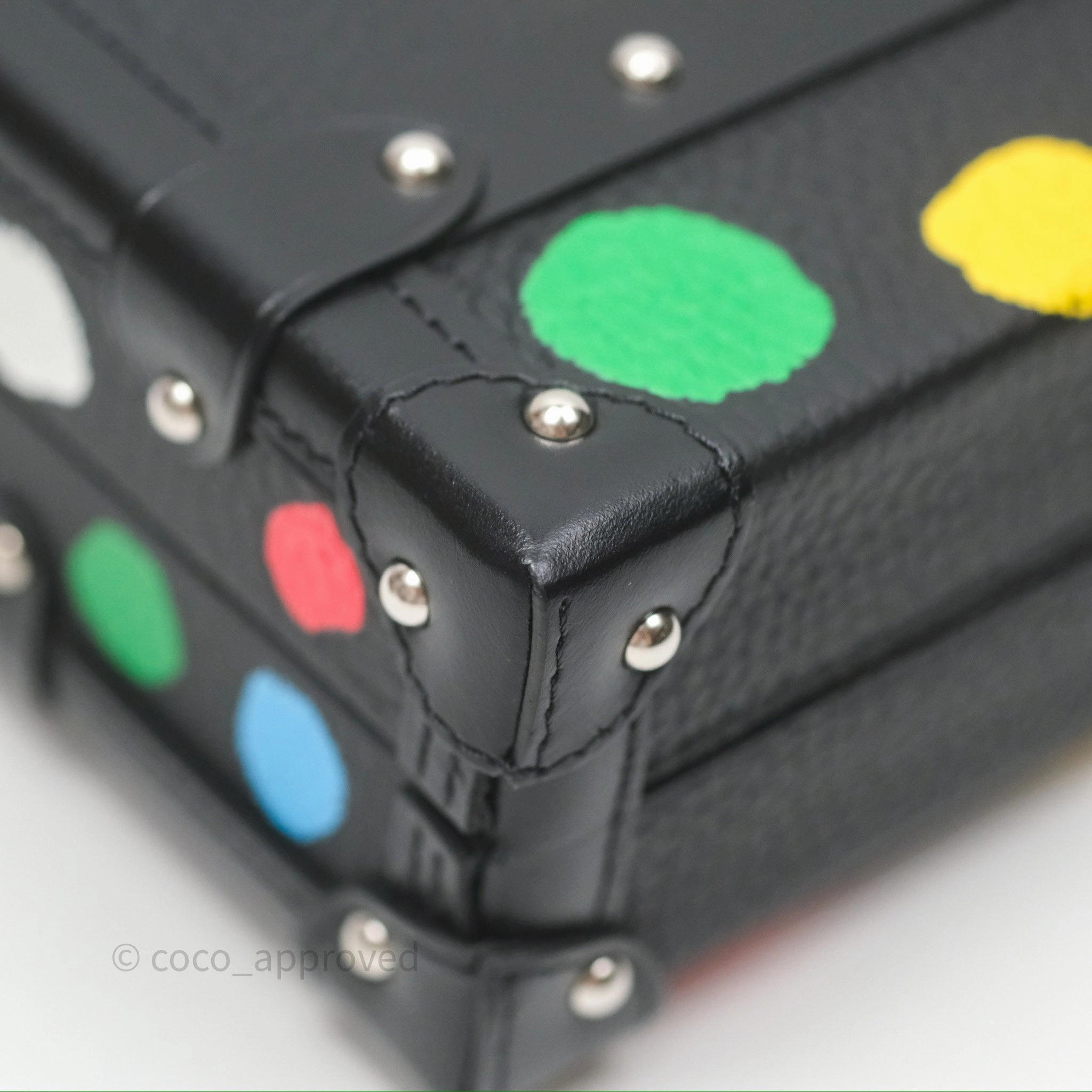 Louis Vuitton x Yayoi Kusama Petite Malle In Black Silver Hardware