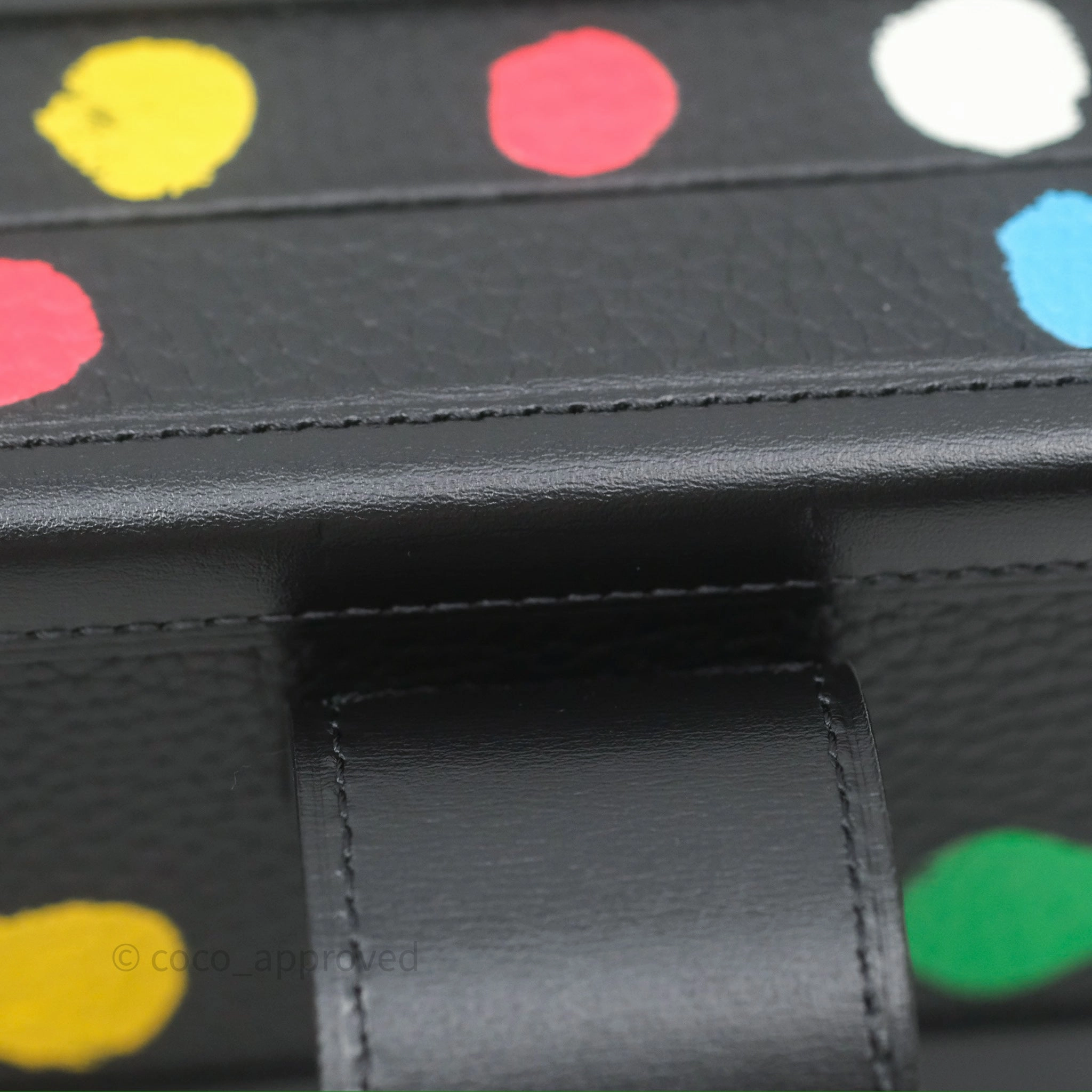 Louis Vuitton x Yayoi Kusama Petite Malle In Black Silver Hardware