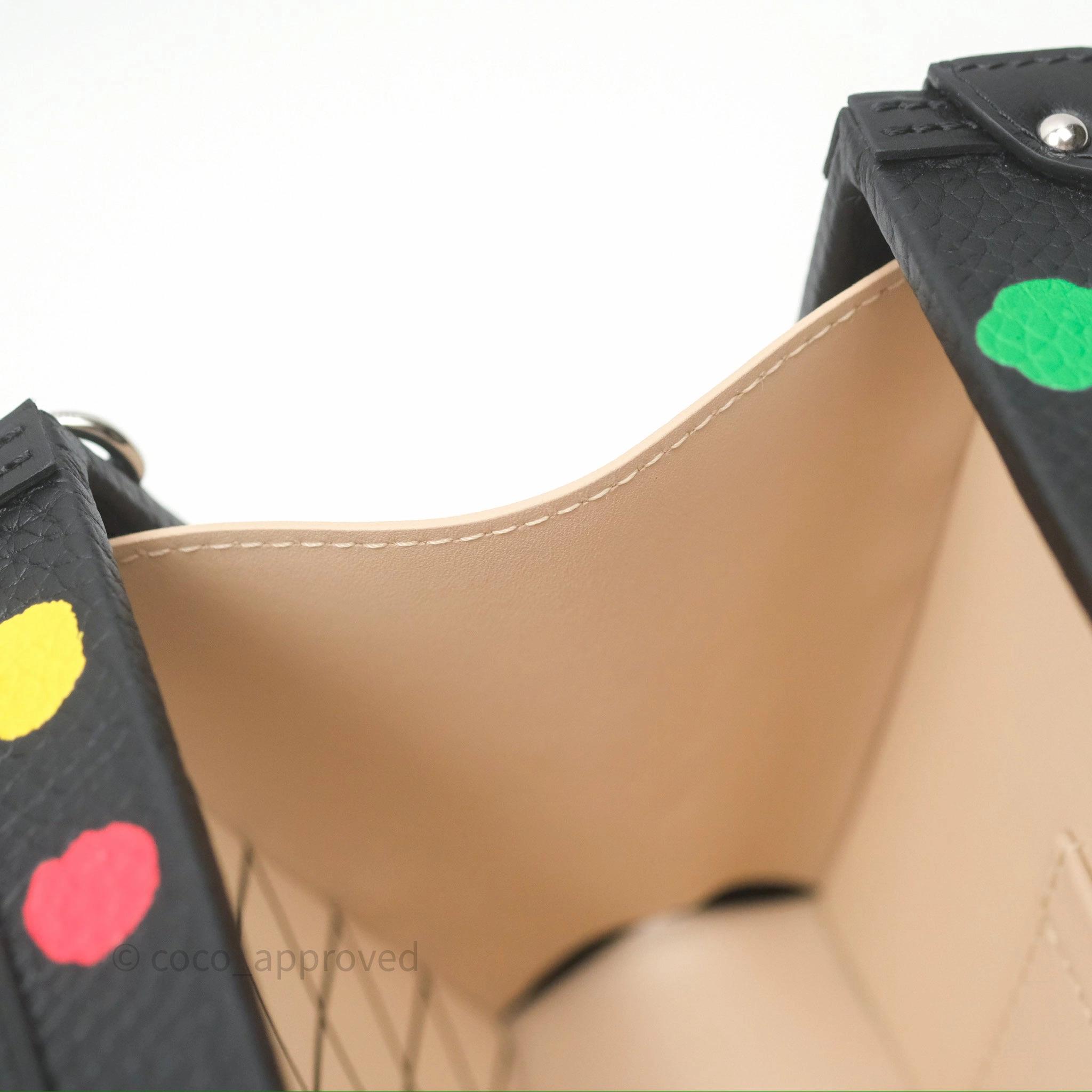 Louis Vuitton x Yayoi Kusama Petite Malle In Black Silver Hardware