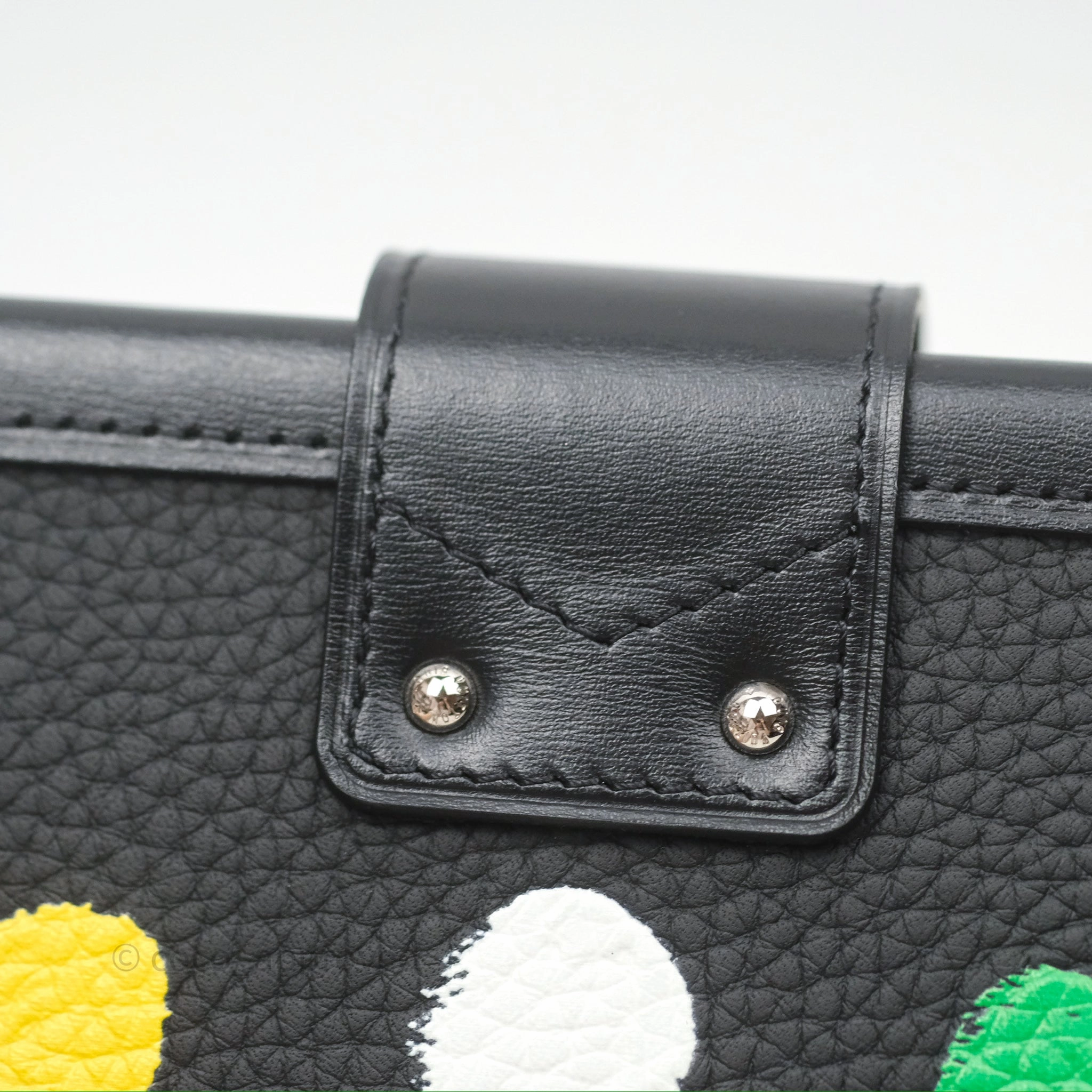 Louis Vuitton x Yayoi Kusama Petite Malle In Black Silver Hardware
