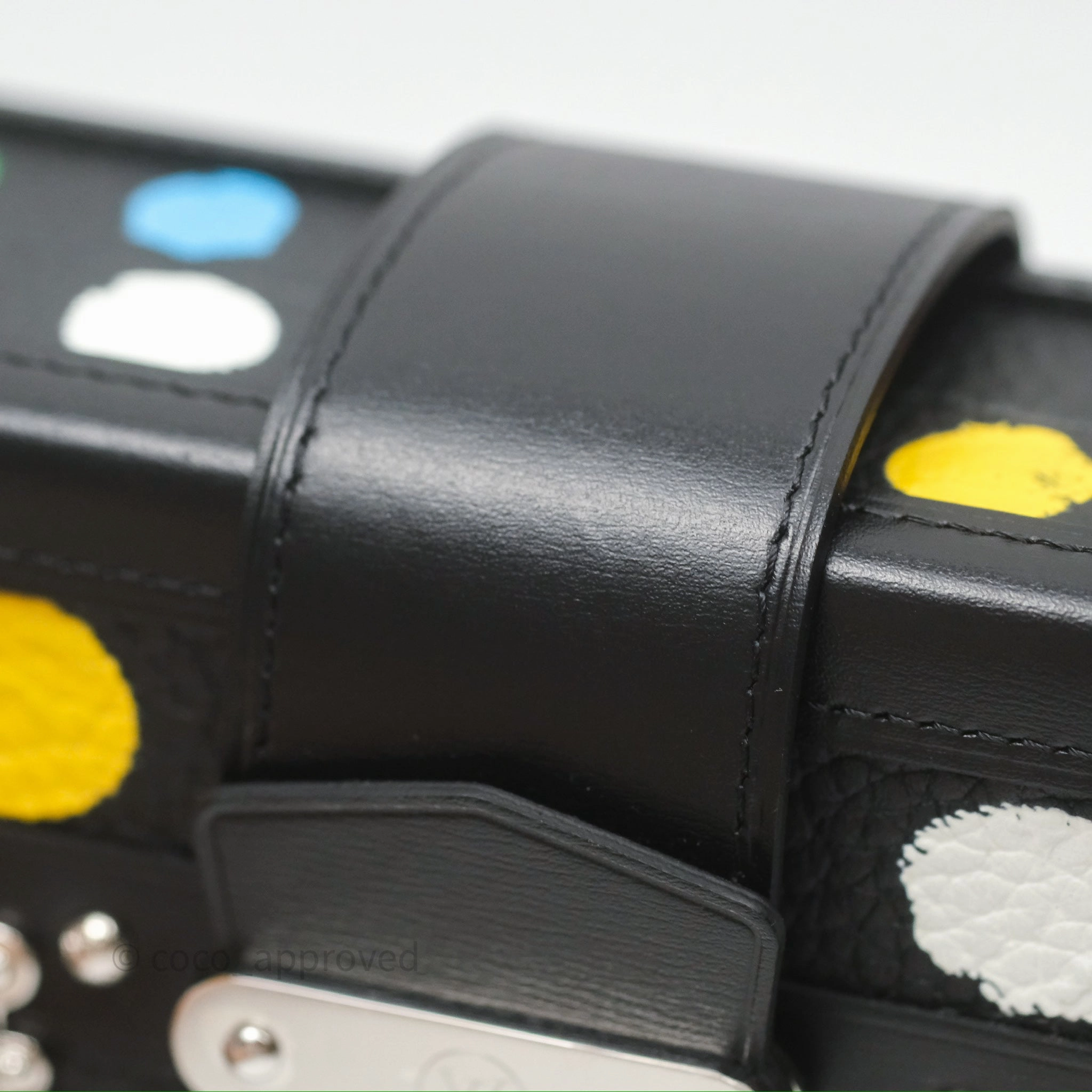 Louis Vuitton x Yayoi Kusama Petite Malle In Black Silver Hardware