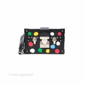 Louis Vuitton x Yayoi Kusama Petite Malle In Black Silver Hardware
