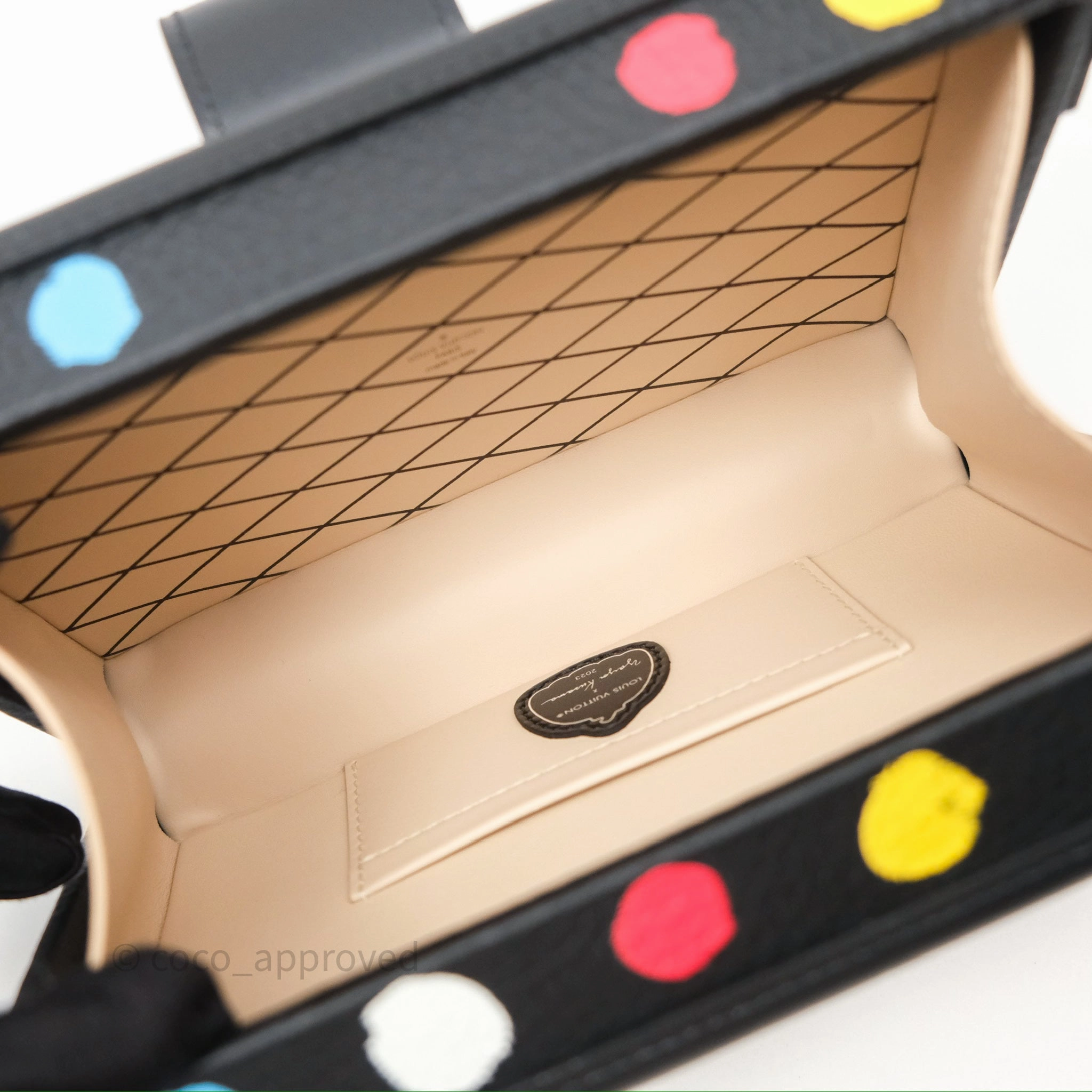 Louis Vuitton x Yayoi Kusama Petite Malle In Black Silver Hardware