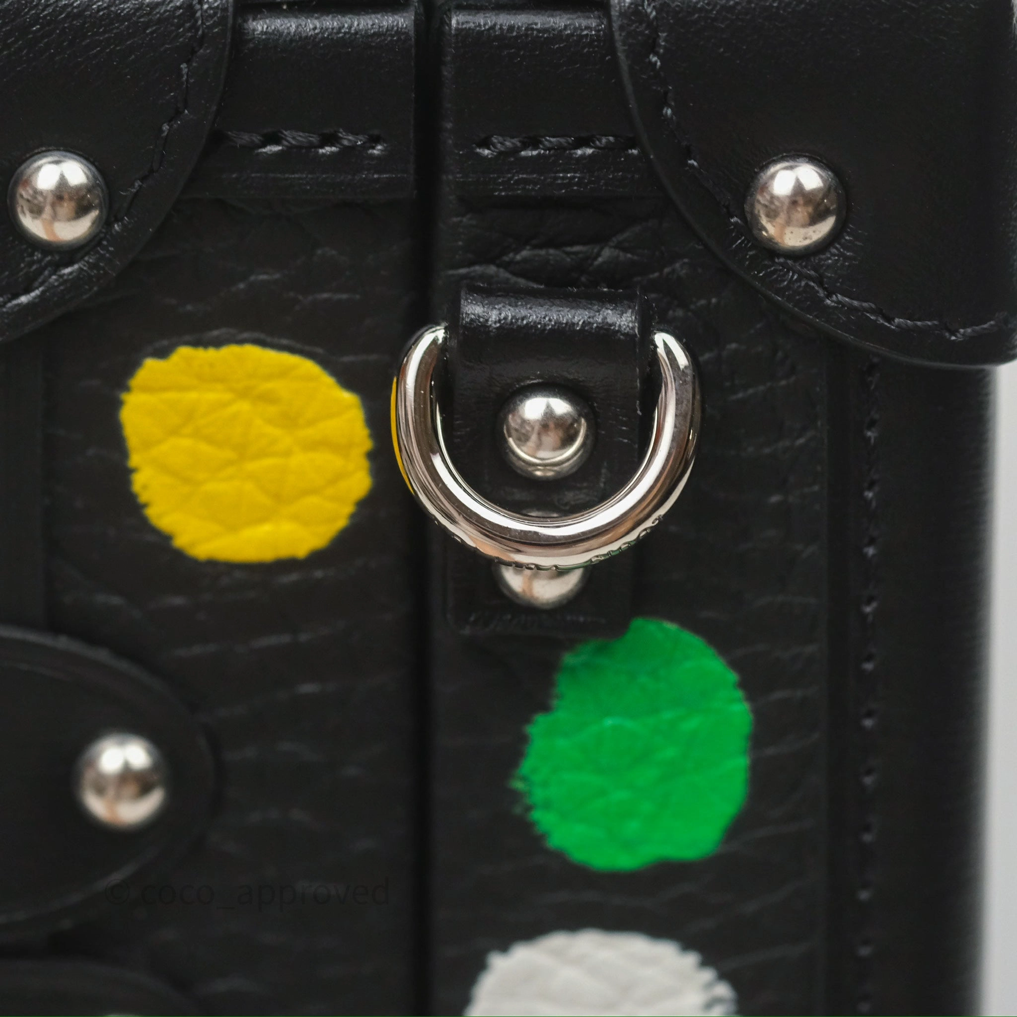 Louis Vuitton x Yayoi Kusama Petite Malle In Black Silver Hardware