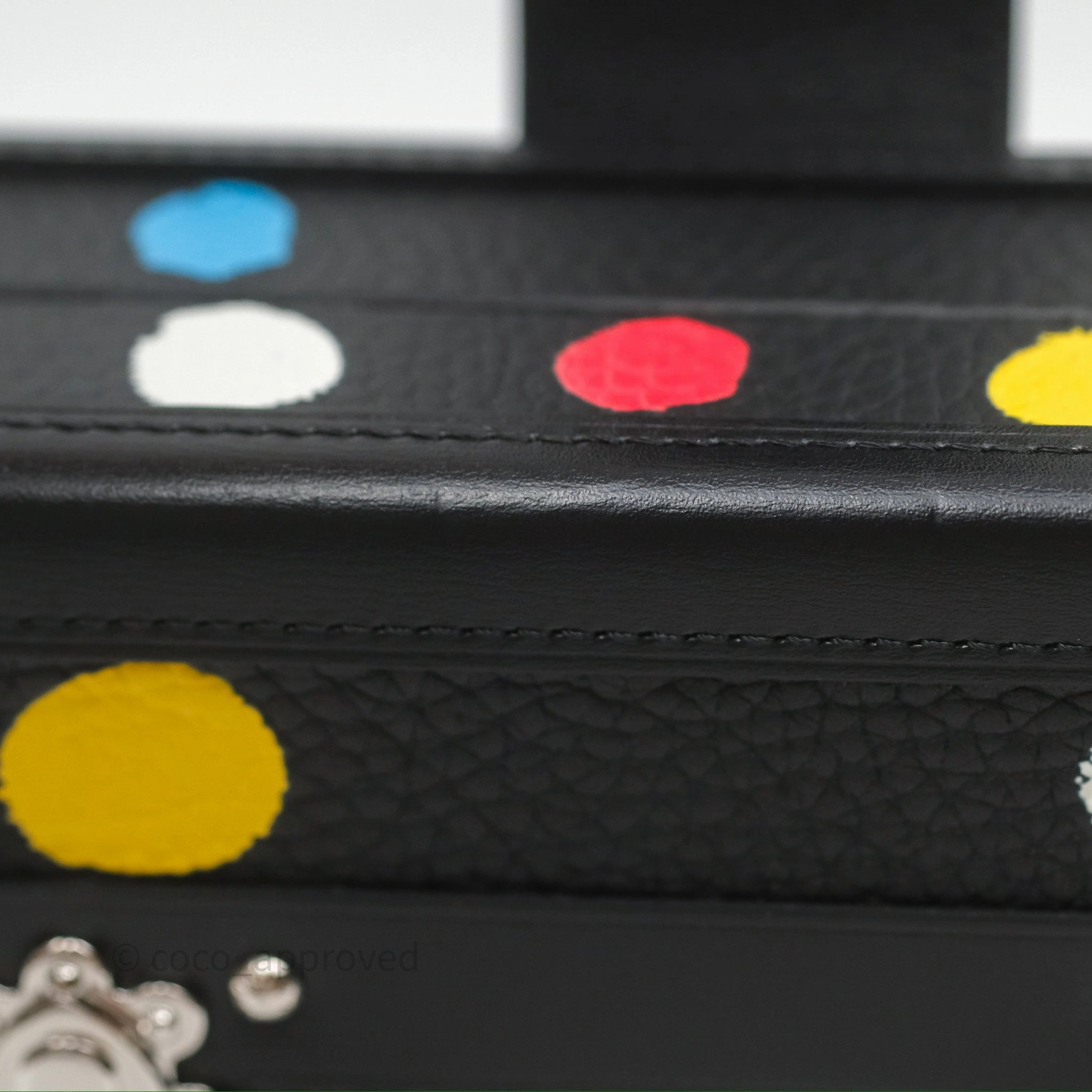 Louis Vuitton x Yayoi Kusama Petite Malle In Black Silver Hardware