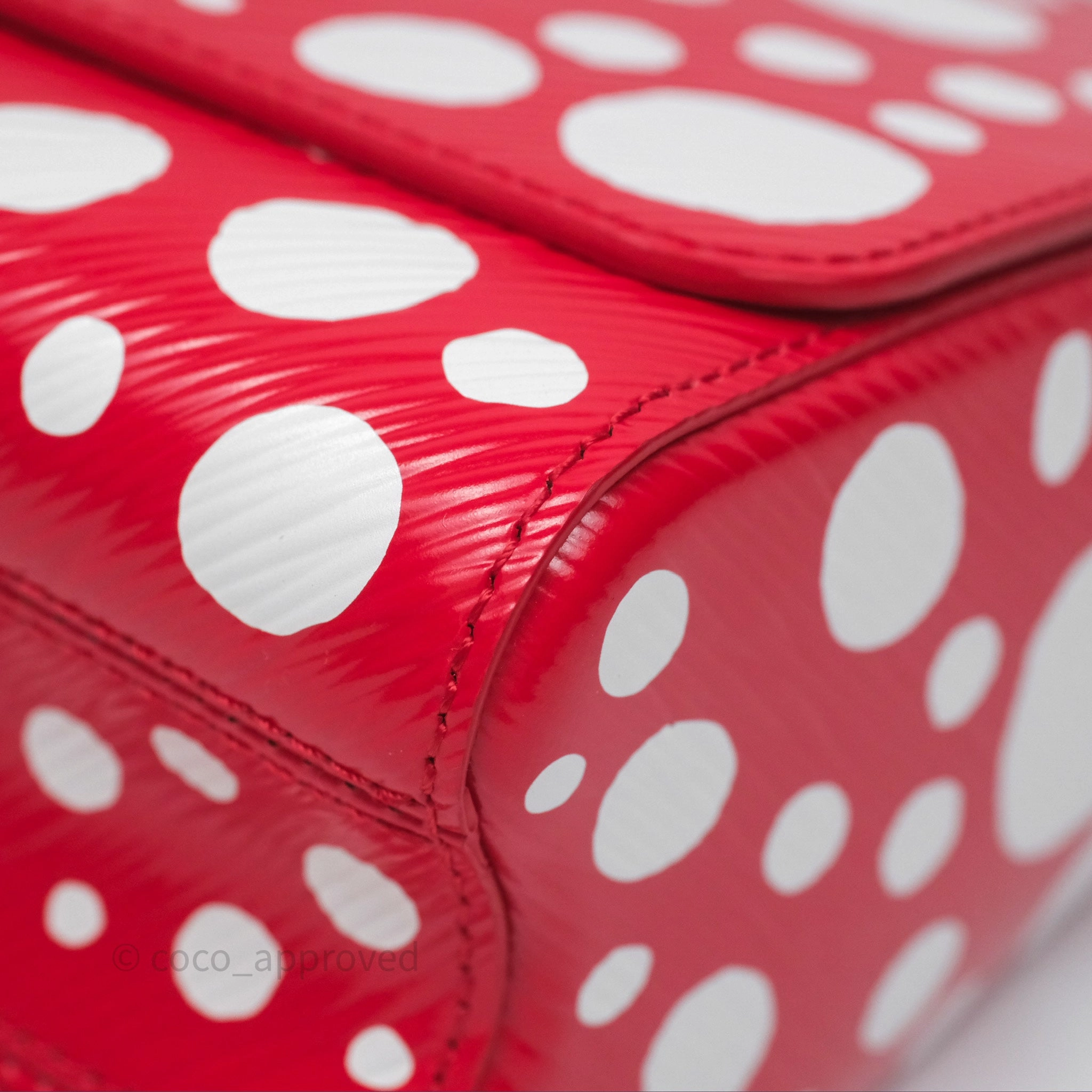 Louis Vuitton x Yayoi Kusama Twist MM Red/ White Epi Silver Hardware
