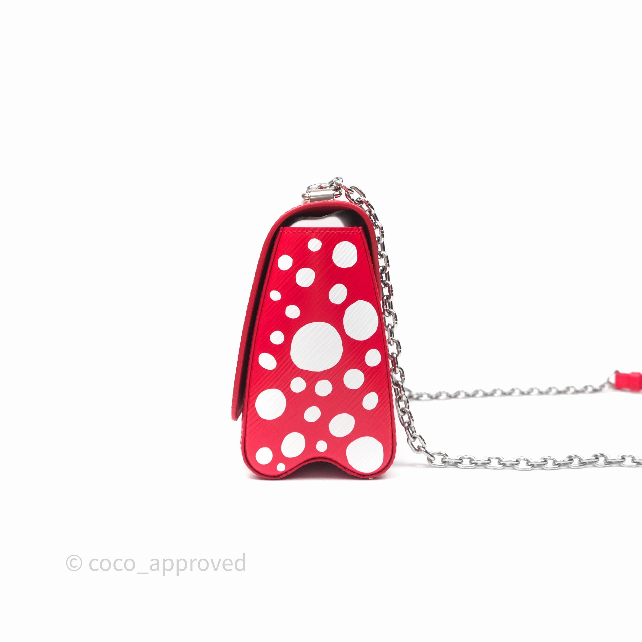 Louis Vuitton x Yayoi Kusama Twist MM Red/ White Epi Silver Hardware