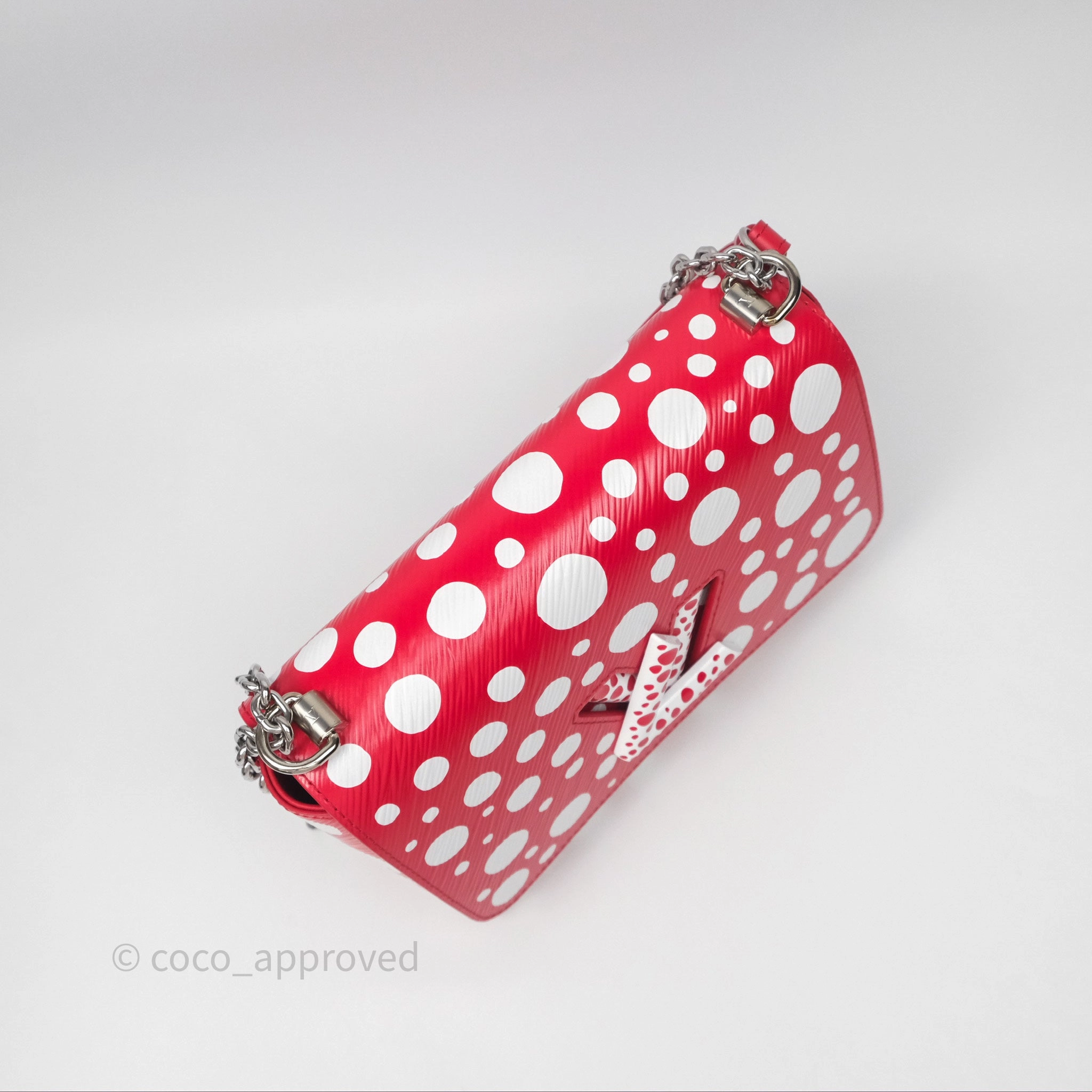 Louis Vuitton x Yayoi Kusama Twist MM Red/ White Epi Silver Hardware