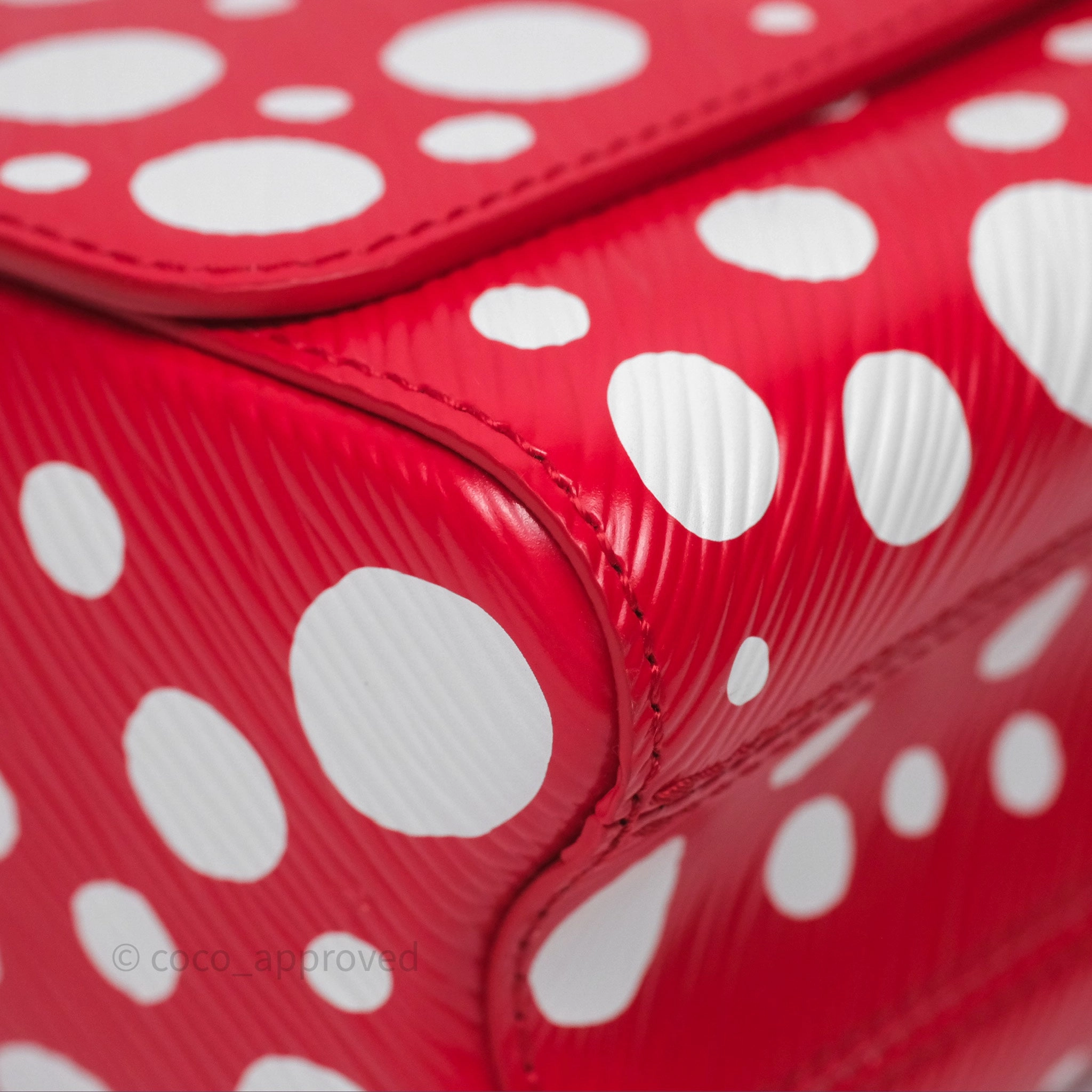 Louis Vuitton x Yayoi Kusama Twist MM Red/ White Epi Silver Hardware
