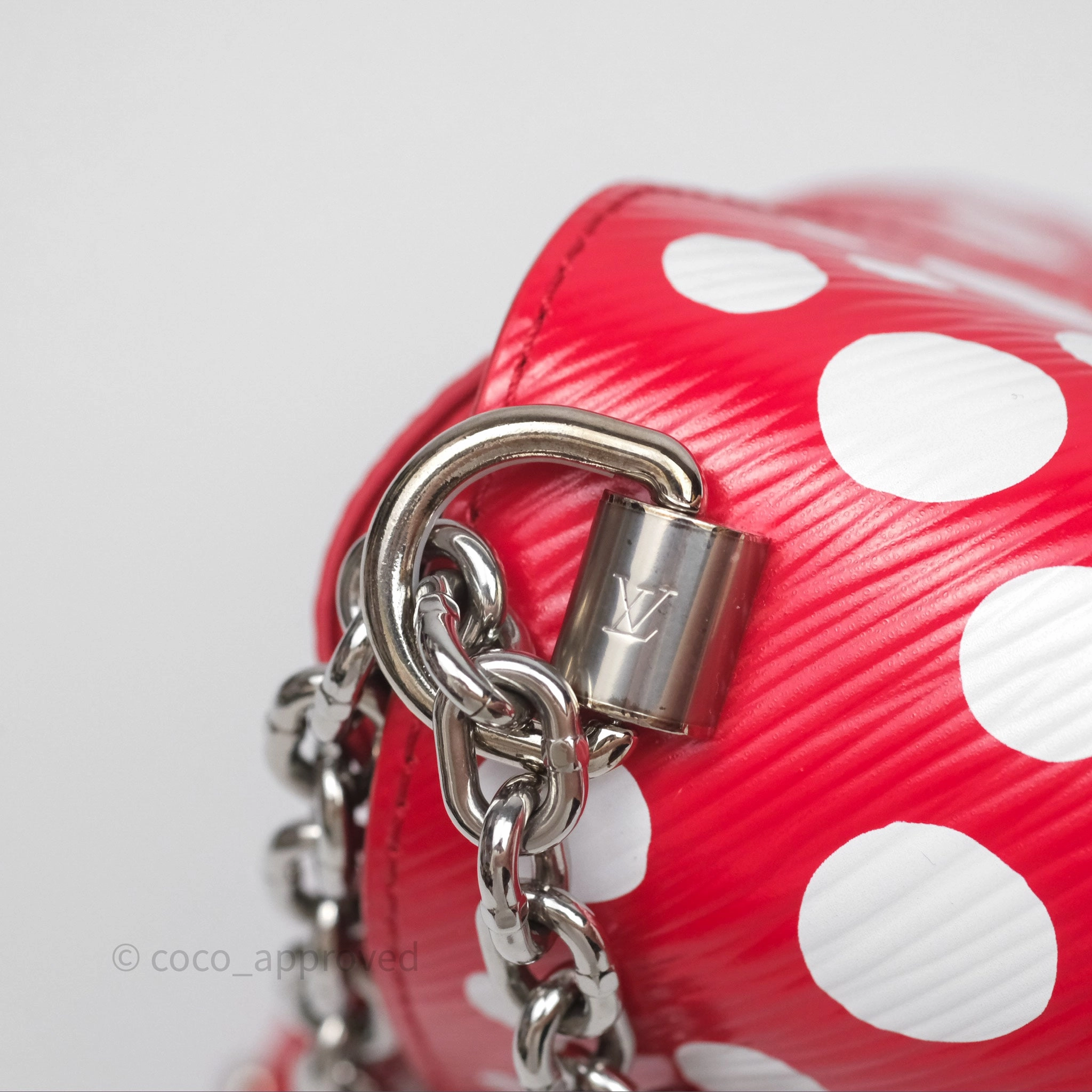 Louis Vuitton x Yayoi Kusama Twist MM Red/ White Epi Silver Hardware