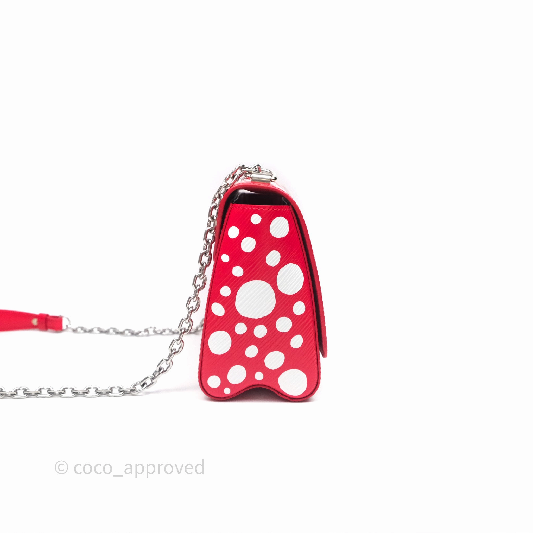 Louis Vuitton x Yayoi Kusama Twist MM Red/ White Epi Silver Hardware