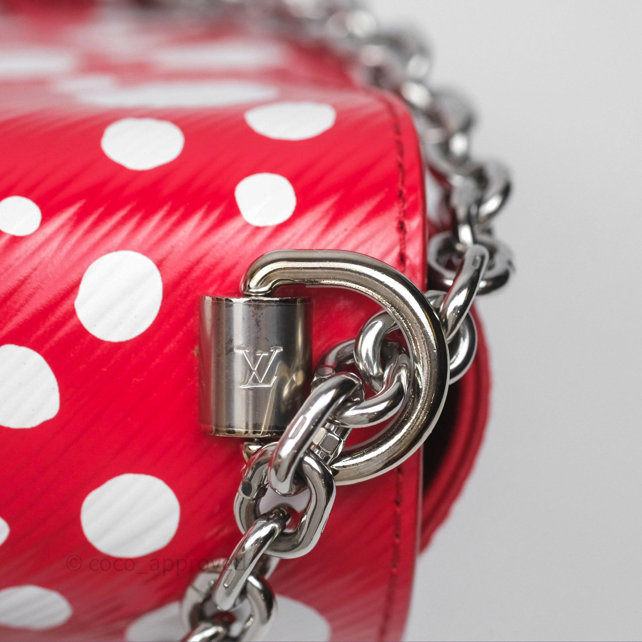Louis Vuitton x Yayoi Kusama Twist MM Red/ White Epi Silver Hardware