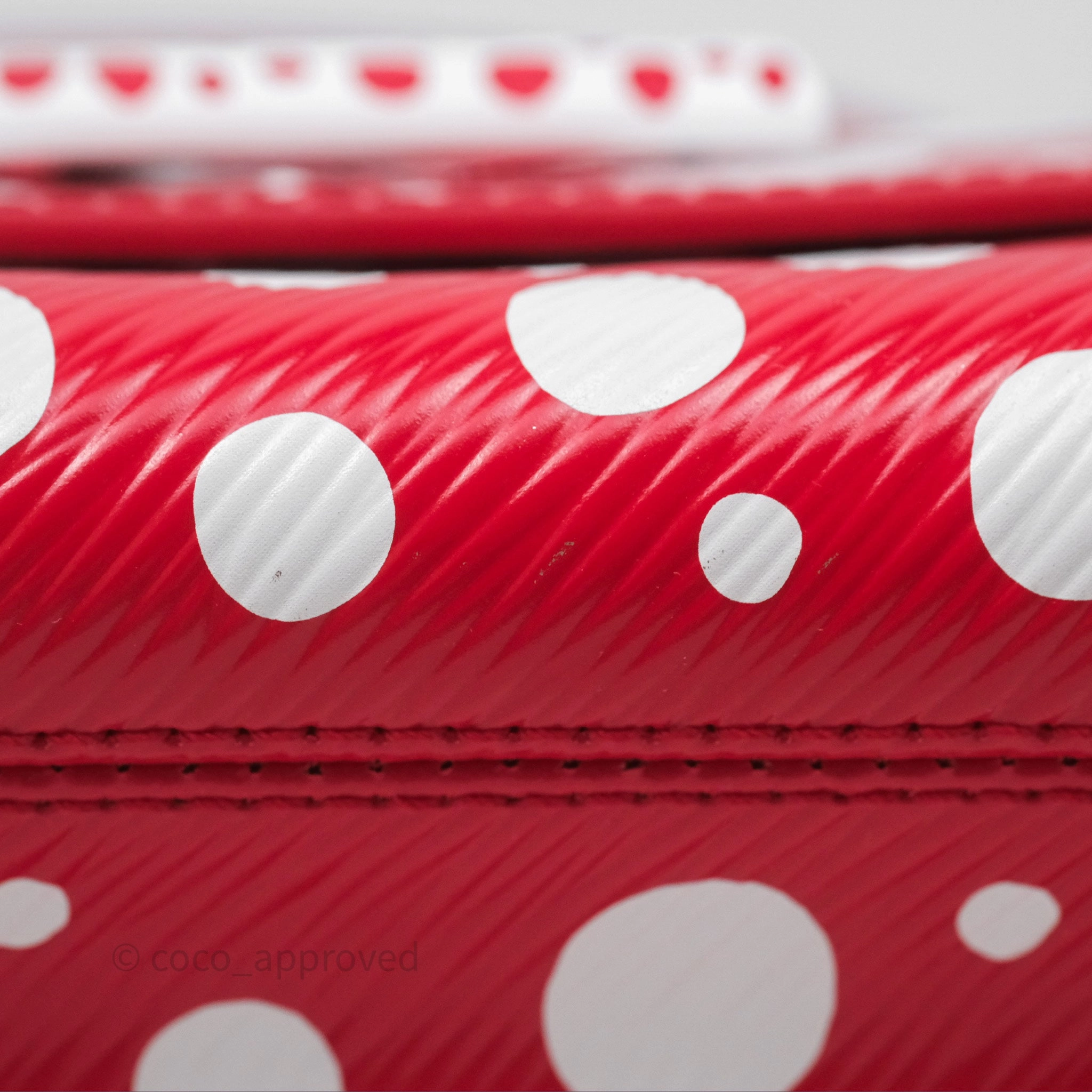 Louis Vuitton x Yayoi Kusama Twist MM Red/ White Epi Silver Hardware