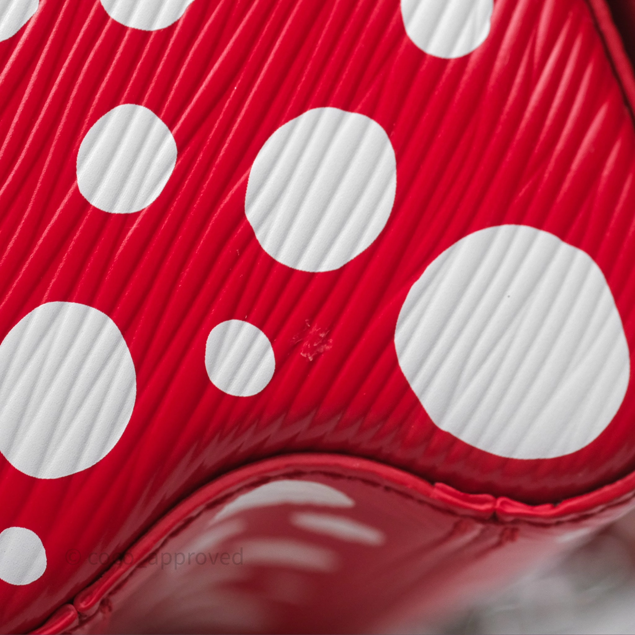 Louis Vuitton x Yayoi Kusama Twist MM Red/ White Epi Silver Hardware